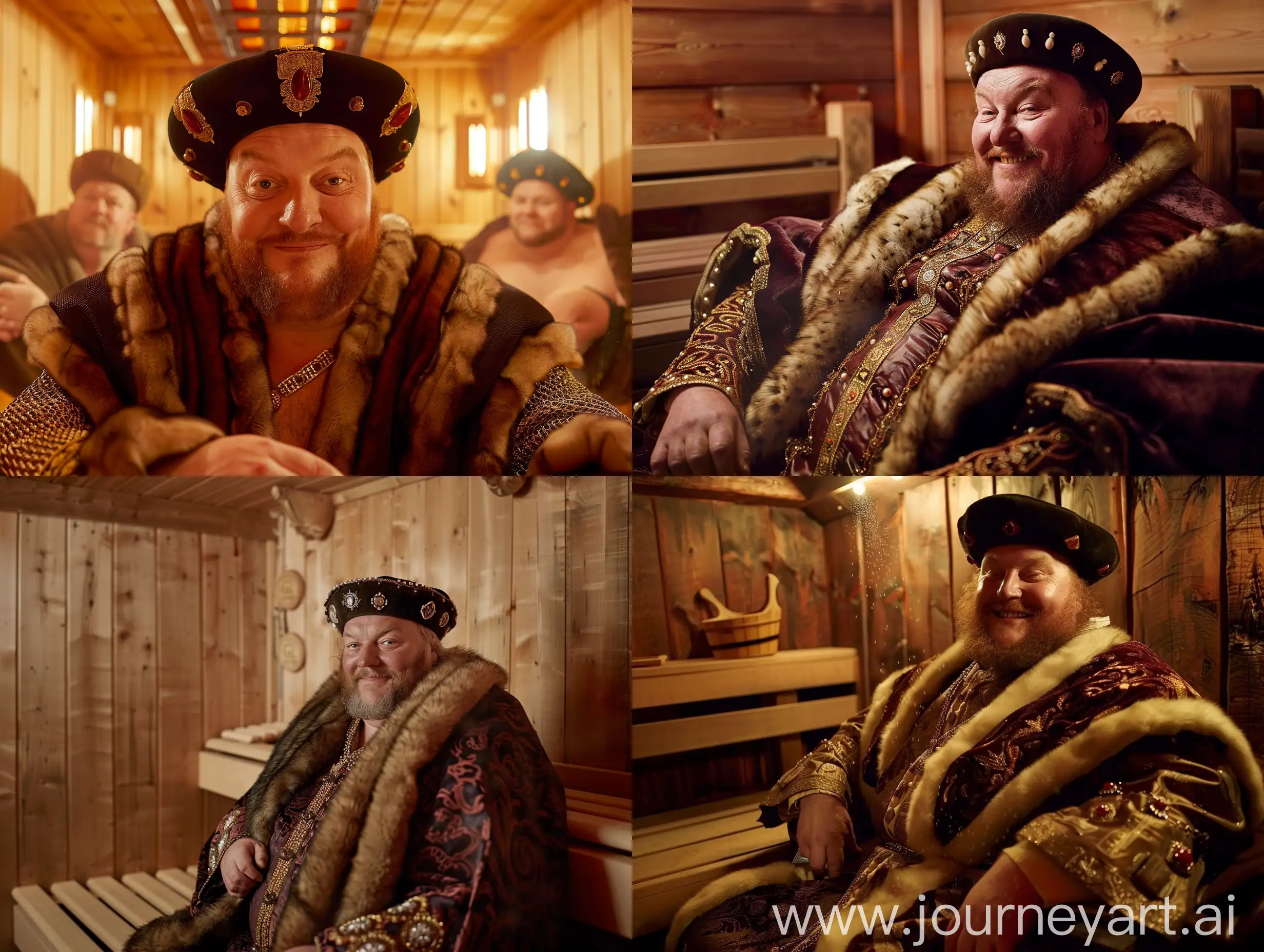 King-Henry-VIII-Grinning-in-a-Sauna