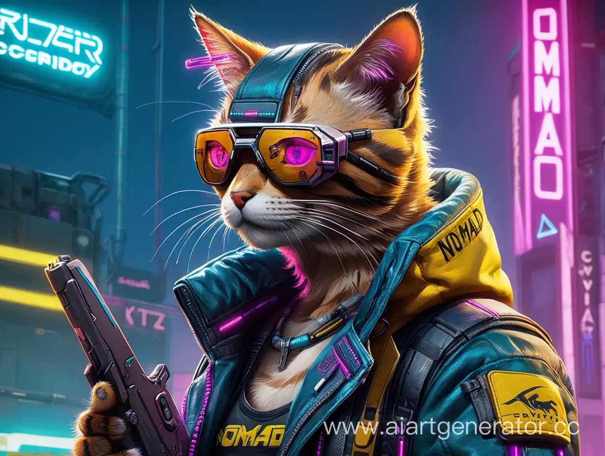 Cyberpunk-2077-Nomad-Cat-Futuristic-Feline-in-Neon-Wilderness