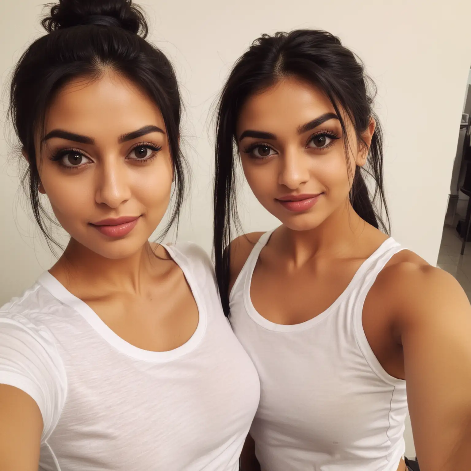 Flirtatious Selfie Erina Varma and Alika Mullbadi in Stylish Attire