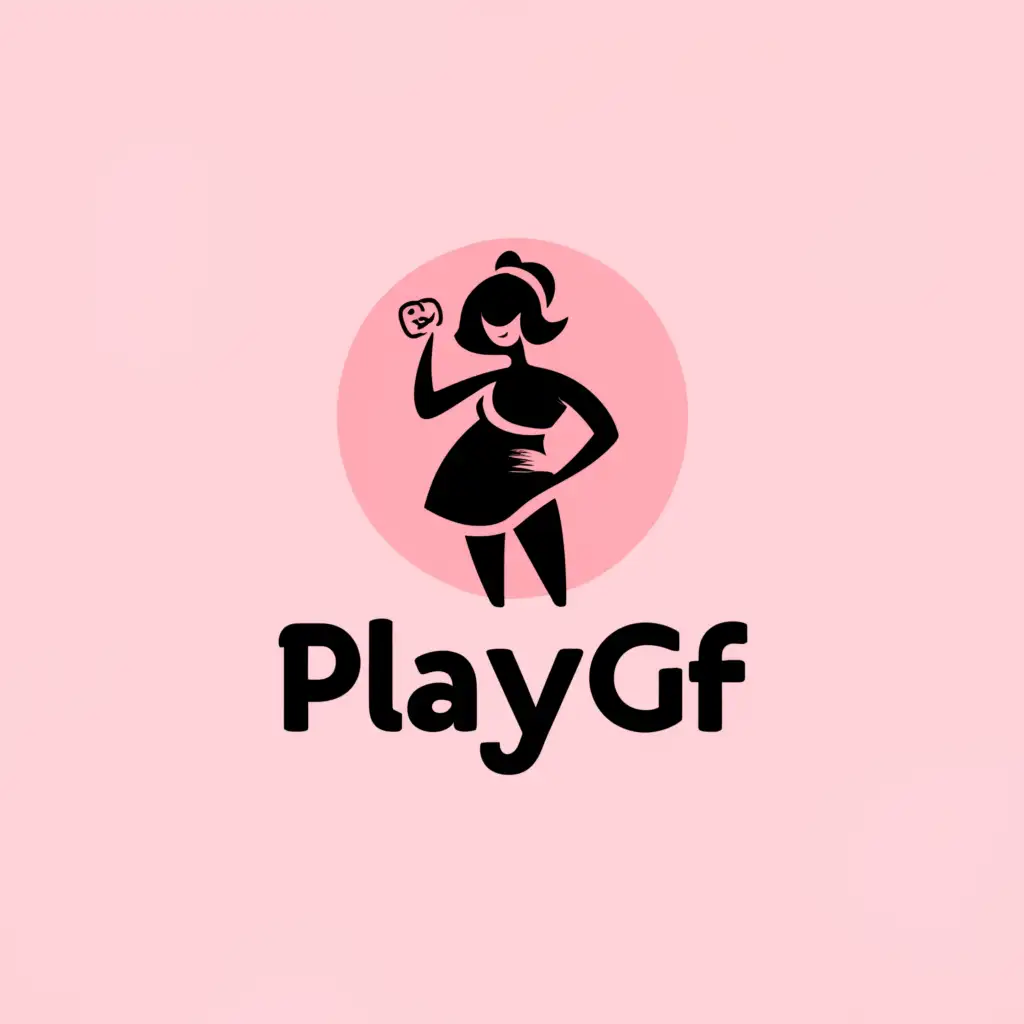 LOGO-Design-For-PlayGF-Modern-Minimalist-Text-with-Cam-Girl-Symbol