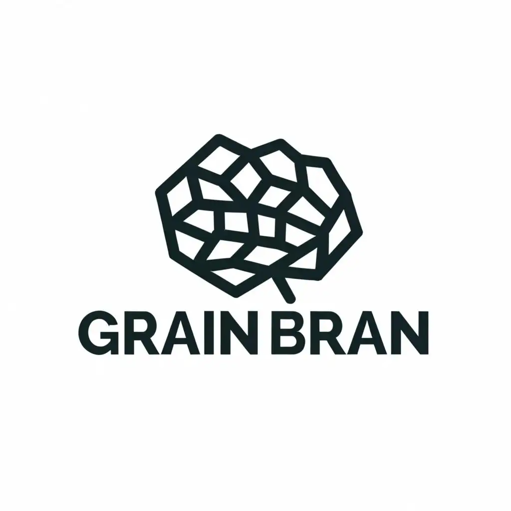 a logo design,with the text "Grain brain", main symbol:Beer grain,Minimalistic,clear background