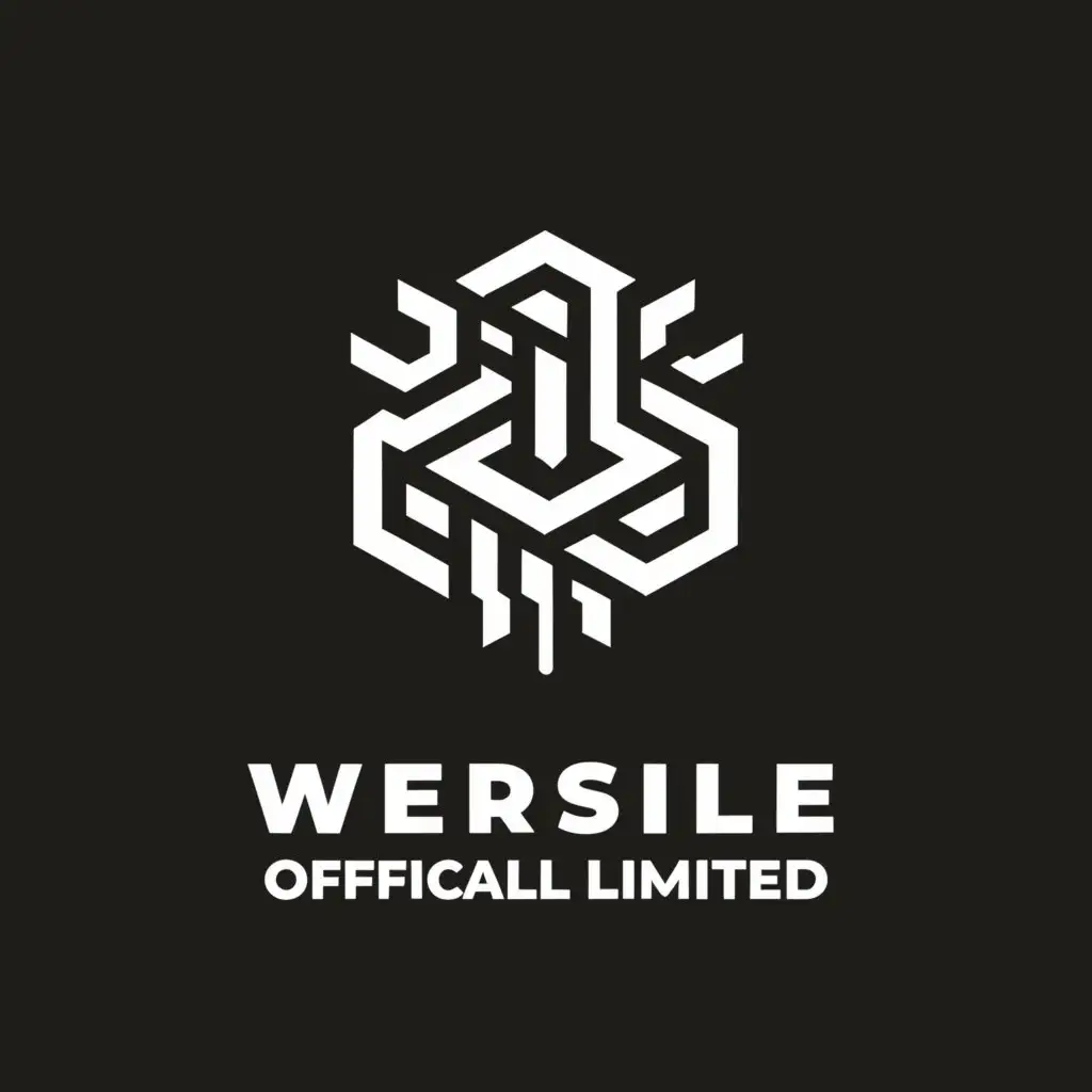 a logo design,with the text "Versile official limited", main symbol:geometrical shape,complex,clear background