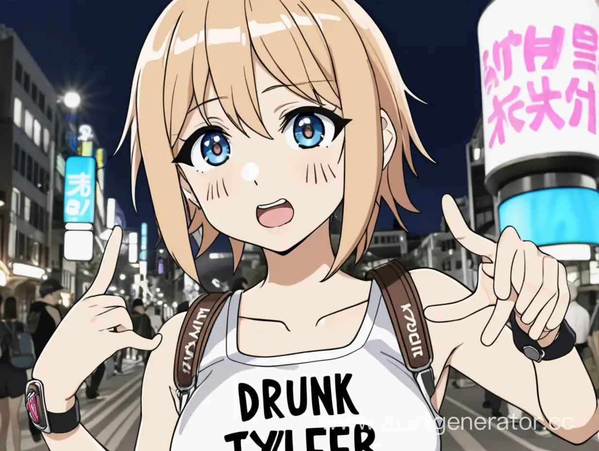 Anime-Girl-with-Drunk-from-Tyler-Sign