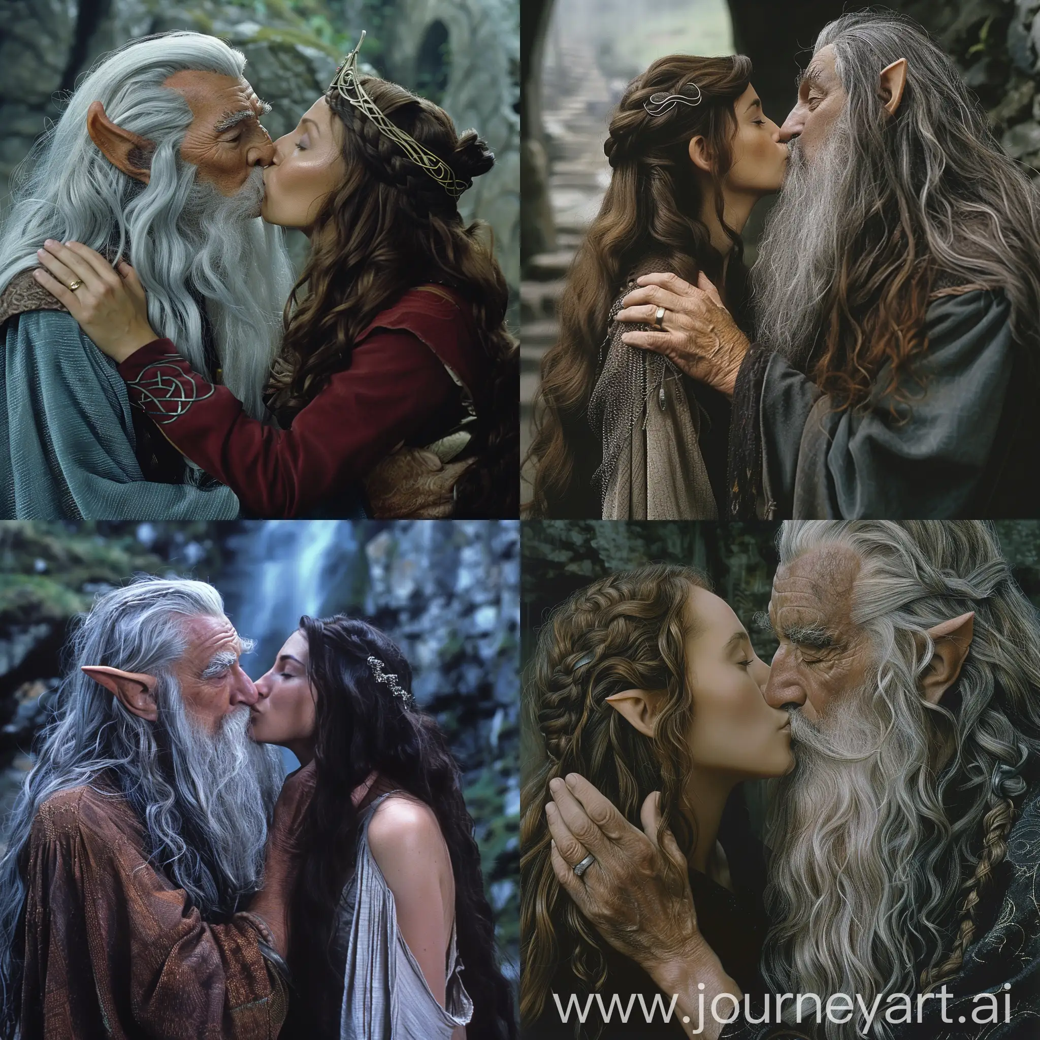 Lucy-Pinder-Kissing-Gandalf-in-a-Romantic-Embrace