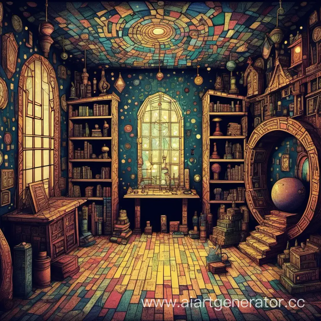 Абстрактная комната волшебника  
