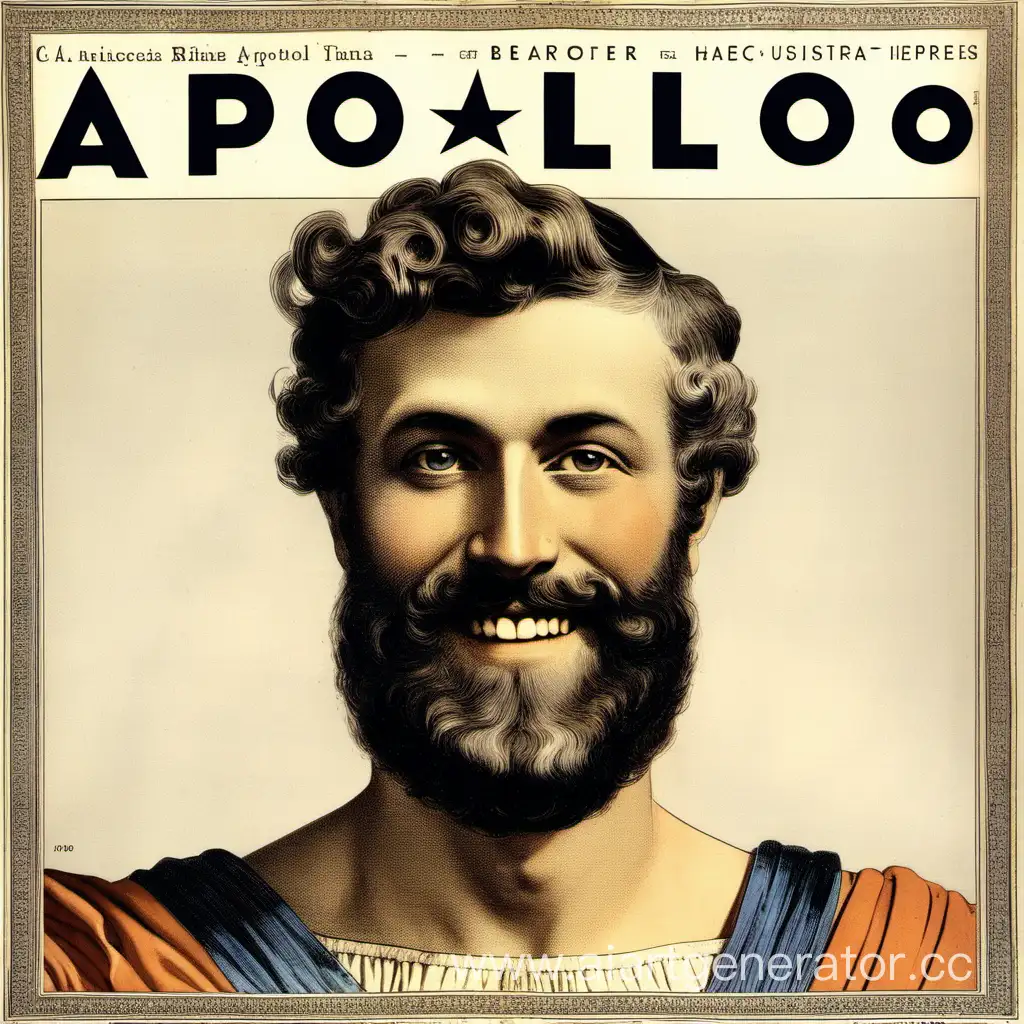 обложка журнала с лицом бородатого улыбающегося аполлона