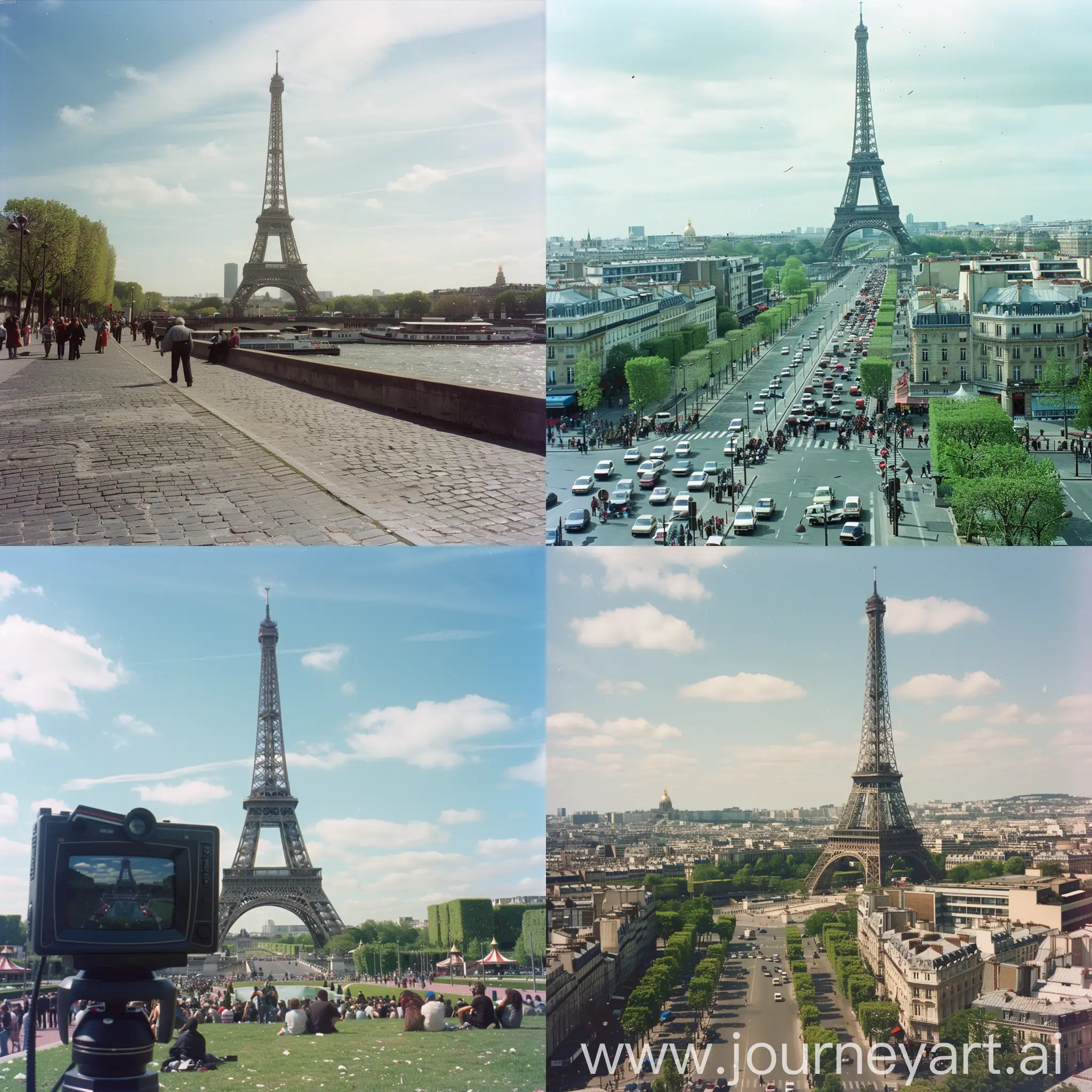 Vintage-Paris-Cityscape-in-VHS-Camcorder-Style