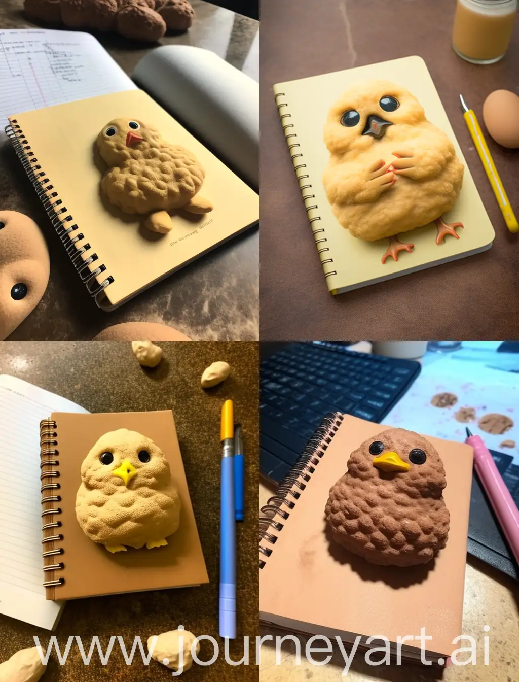 Chick-Shaped-Dough-Notebook-Cover