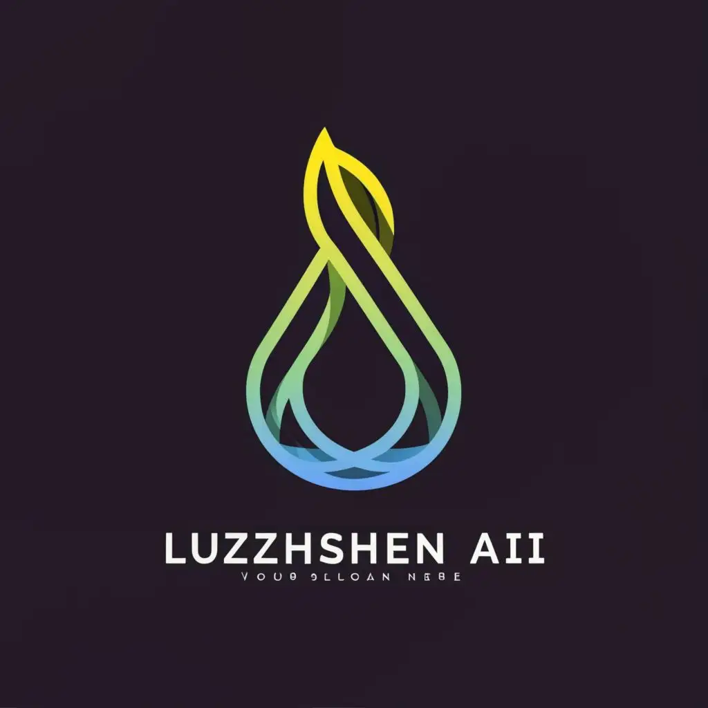 a logo design,with the text "Luzhishen AI", main symbol:The road of wisdom is profound, concise, and high-tech. The logo lines should not be too complex.,Moderate,be used in Technology industry,clear background