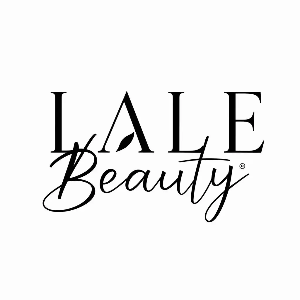 logo, Salon, with the text "Lale Beauty", typography, be used in Beauty Spa industry