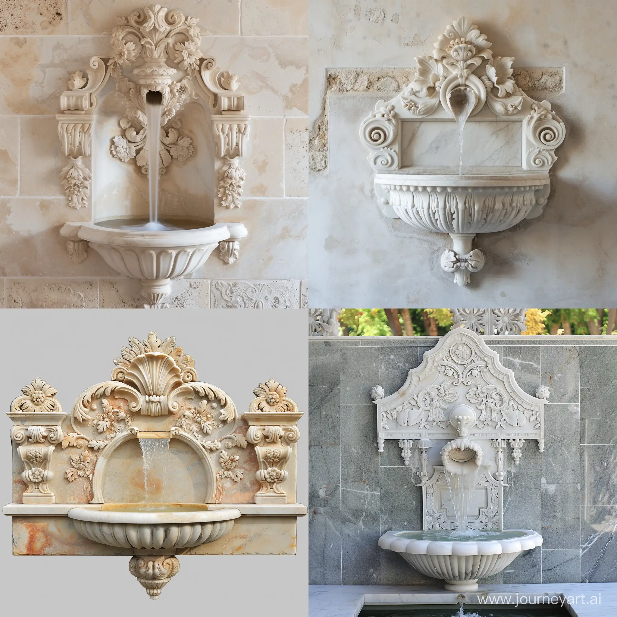 Elegant-Marble-Rococo-Wall-Fountain-Art-Dcor