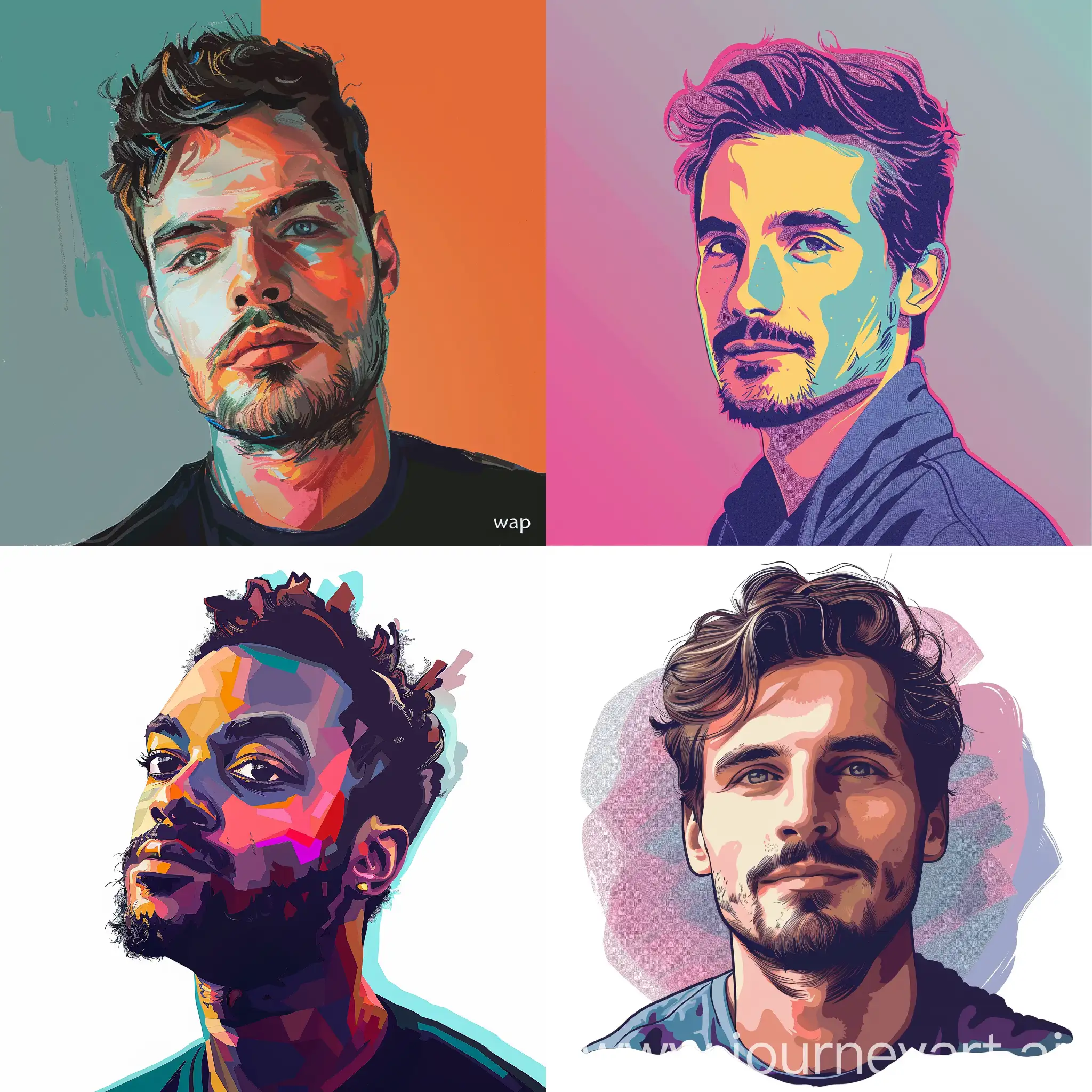Colorful-WPAP-Portrait-with-Geometric-Patterns