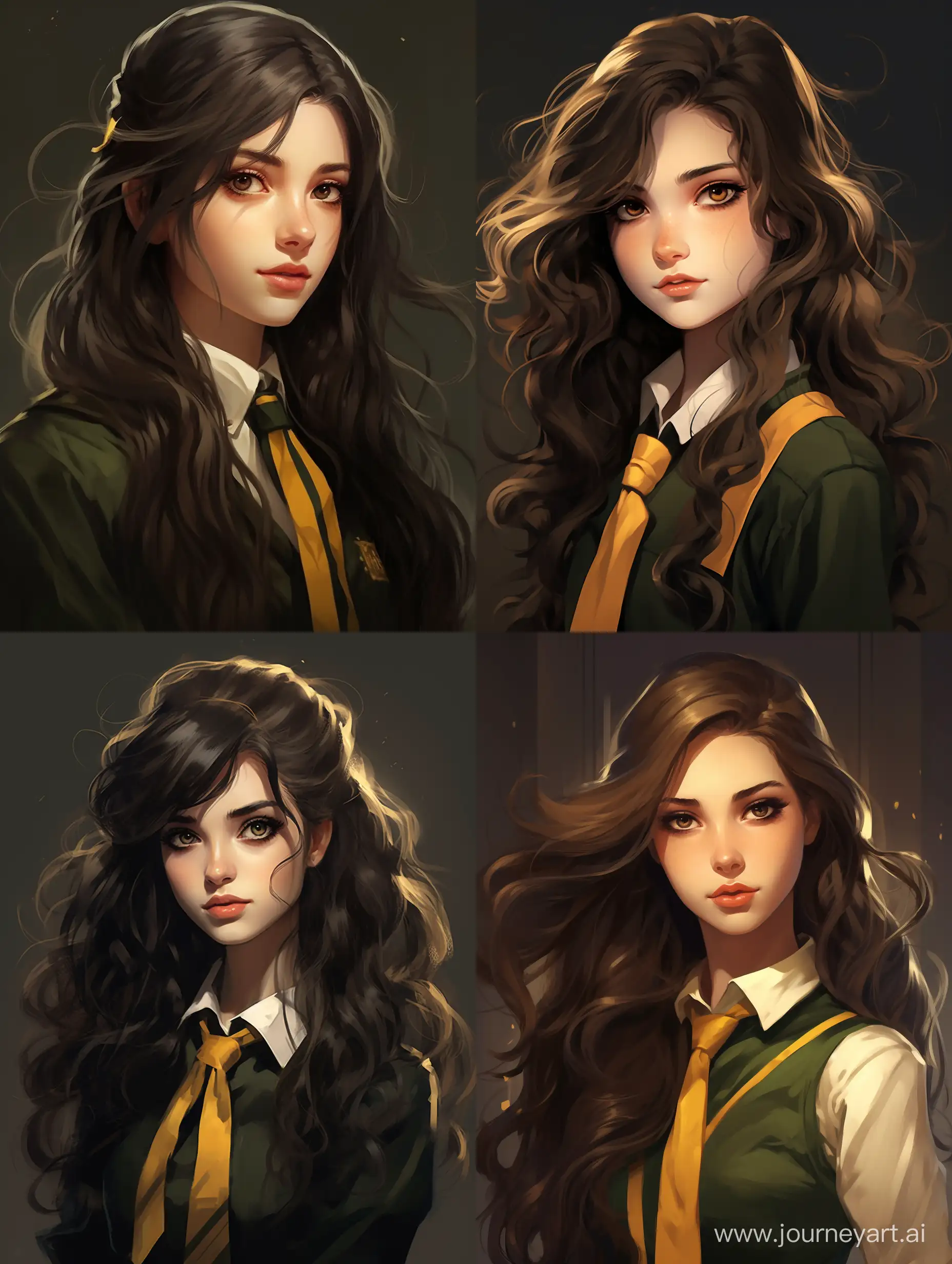 Hogwarts-Hufflepuff-Girl-17-with-Dark-Hair-and-Green-Eyes