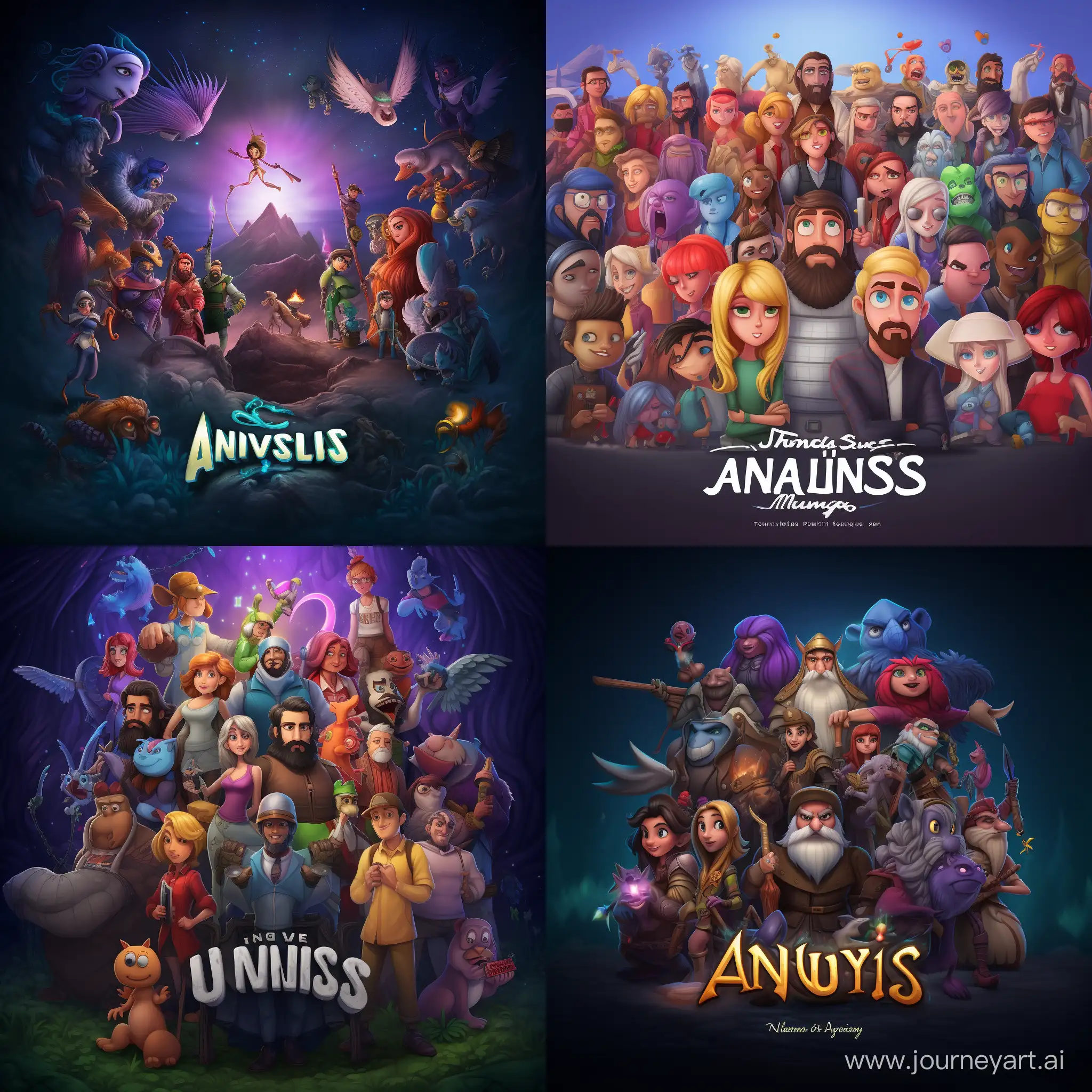 Disney/Pixar movie announcement poster with the title Among us and Among us characters