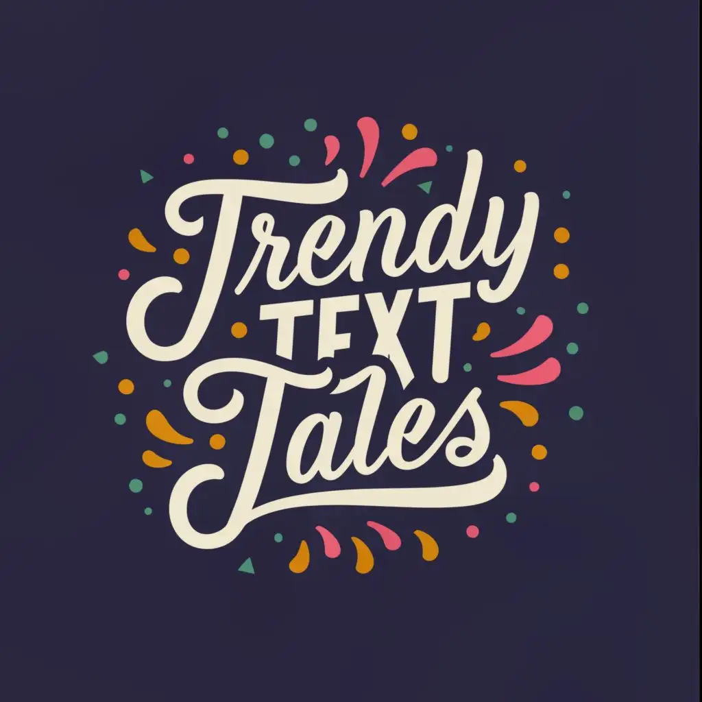 logo, a cover pic, with the text "Trendy Text Tales", typography, be used in Entertainment industry