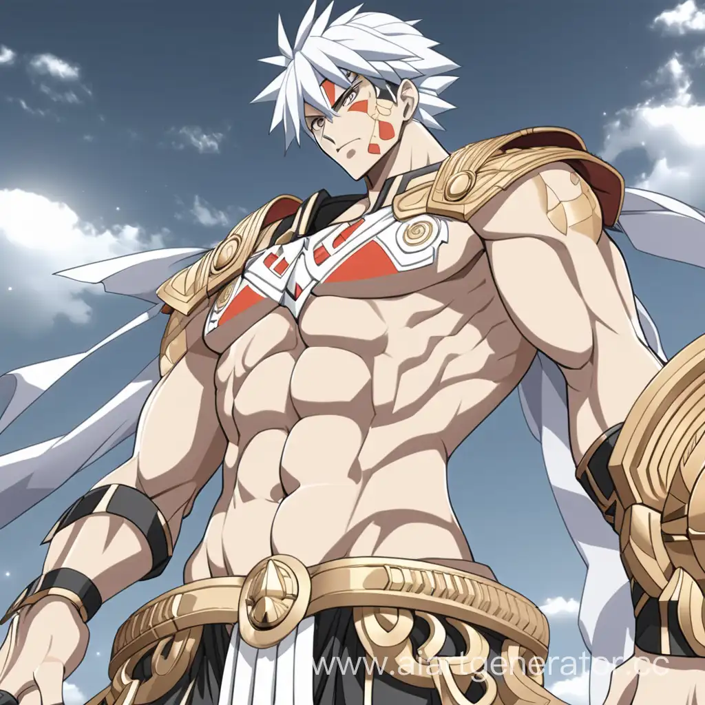 аниме бог Арес с голым торсом