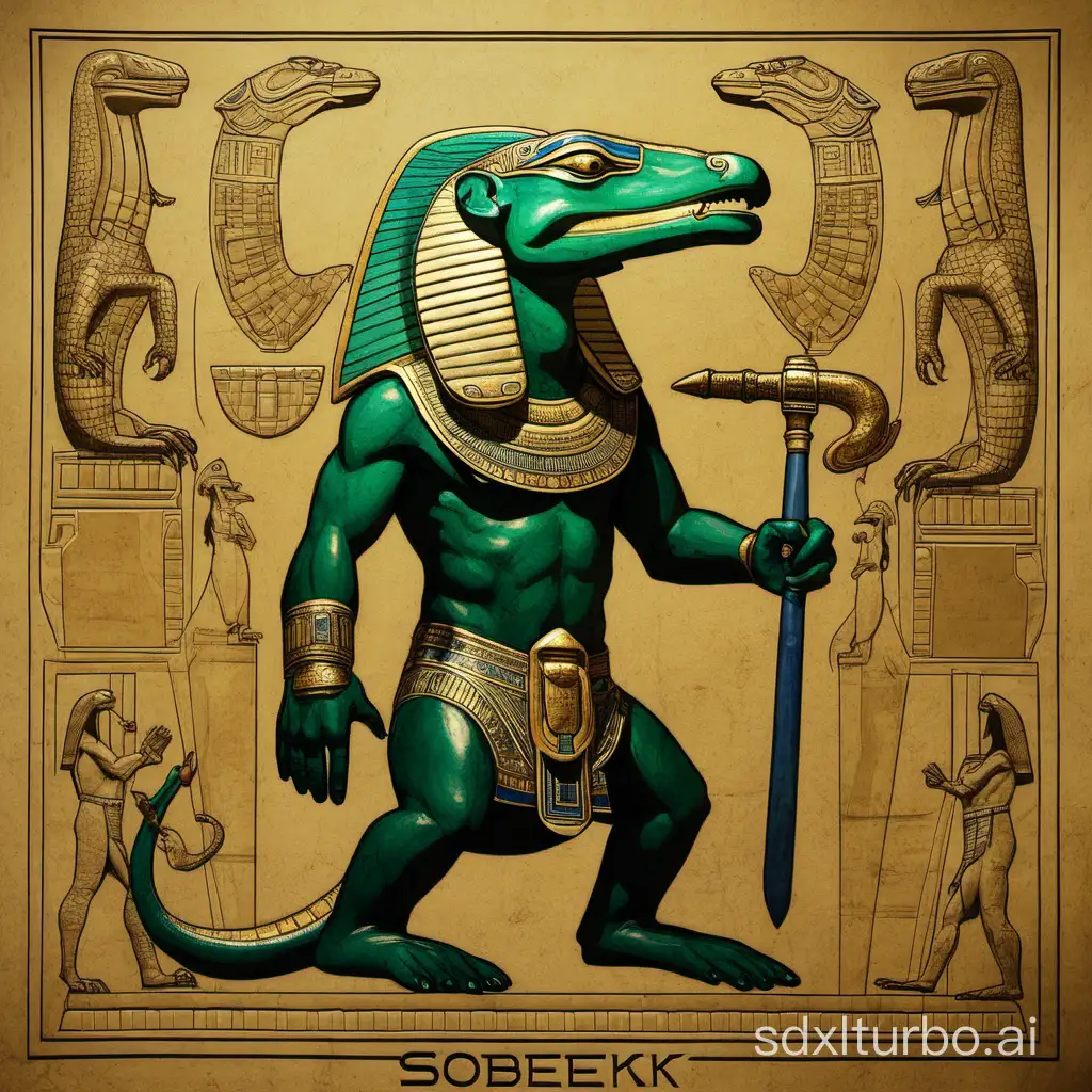 Ancient-Egyptian-Sobek-The-Crocodile-God-in-a-Sacred-Marsh