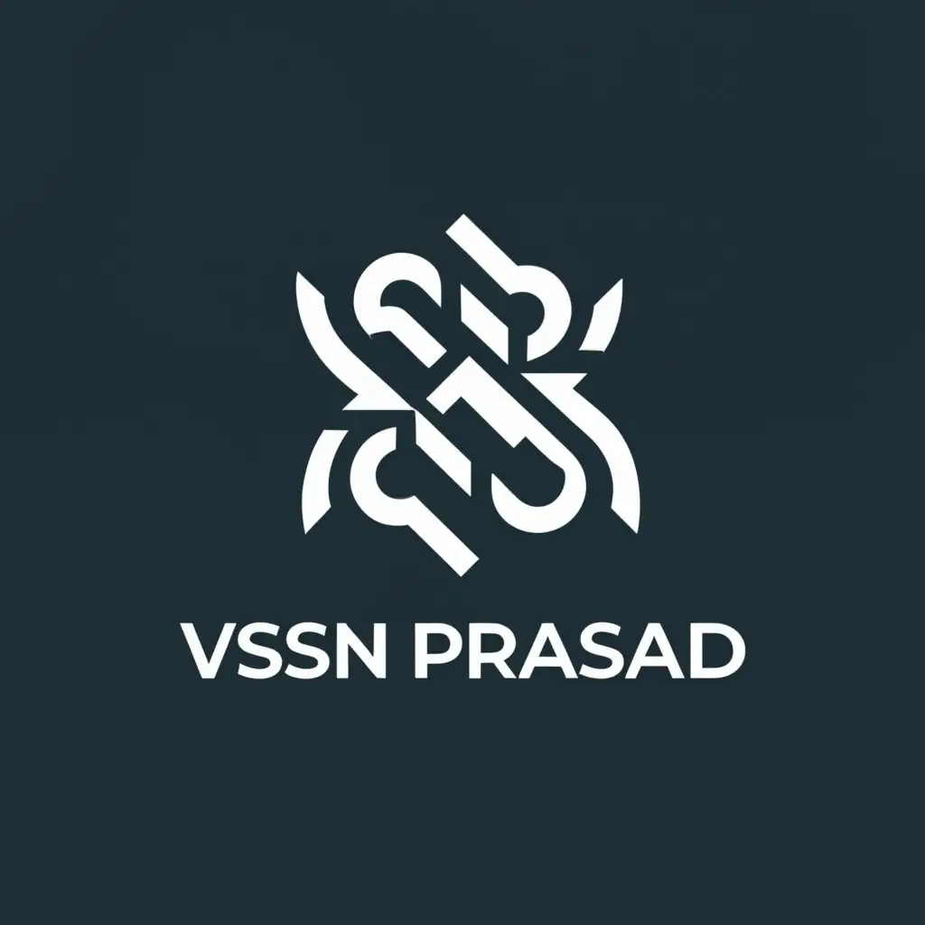 a logo design,with the text "VSSN Prasad", main symbol:VSSN,complex,clear background