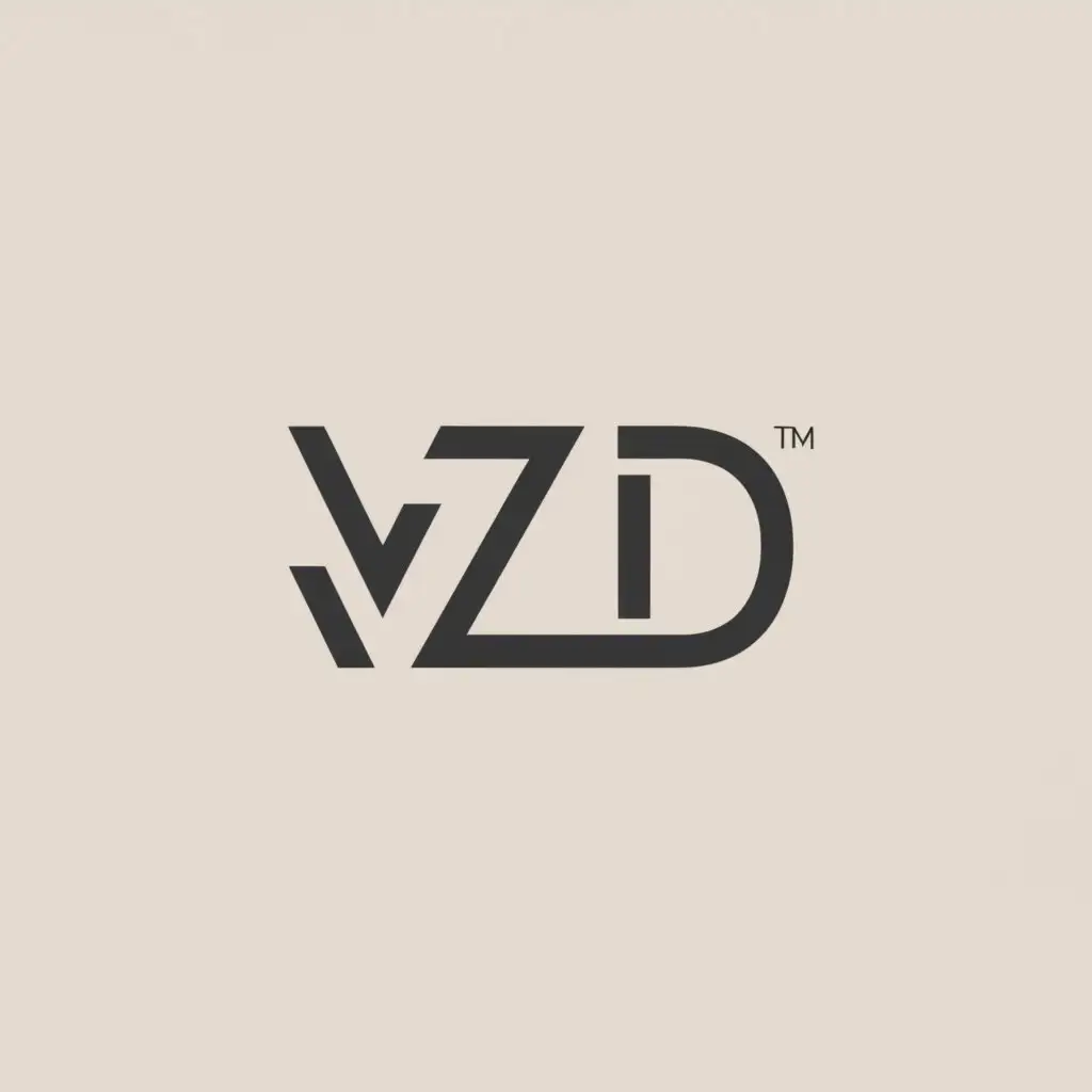 a logo design,with the text "VZD", main symbol:none,Minimalistic,clear background