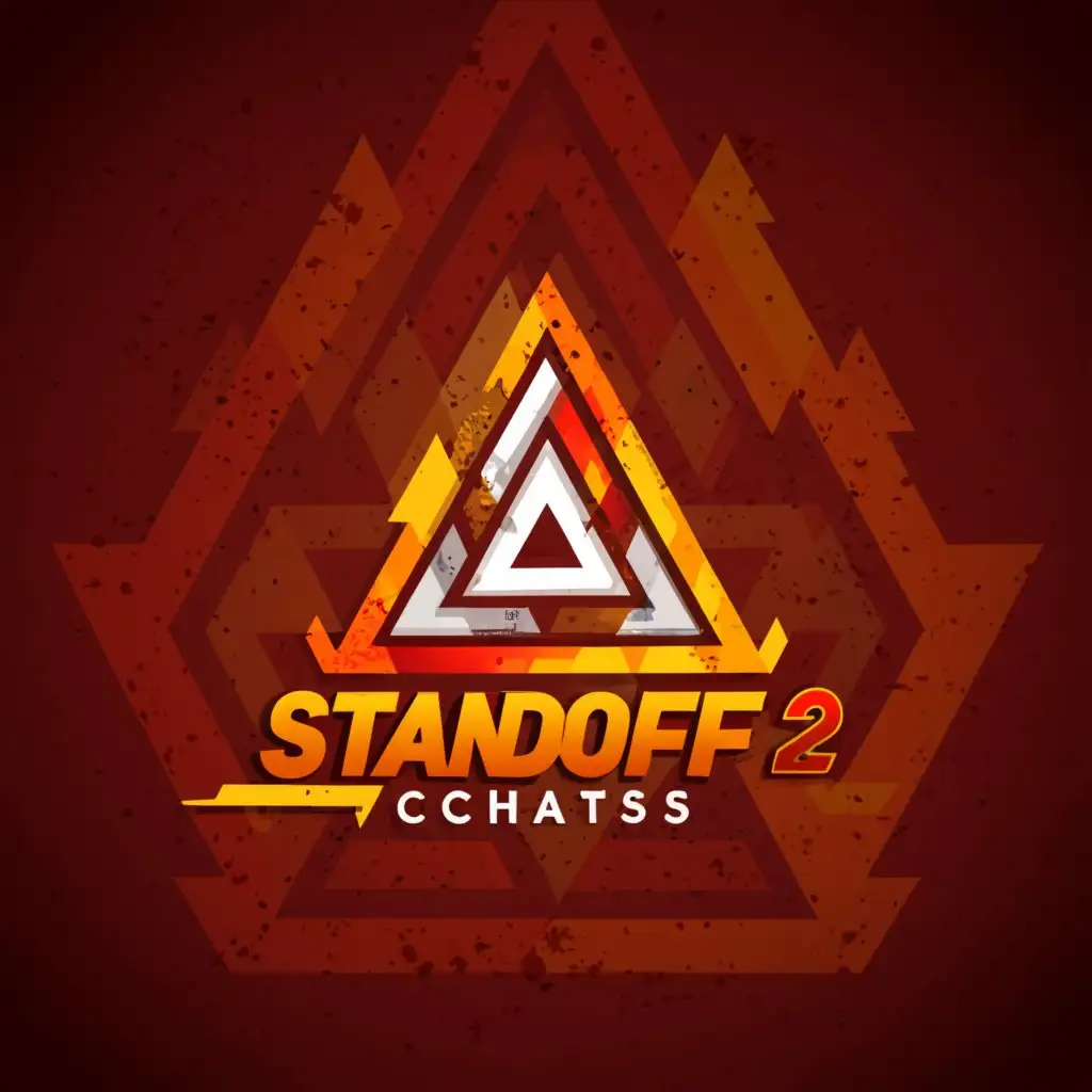 a logo design,with the text "Standoff 2 Cheats", main symbol:Red, yellow, orange,Moderate,clear background