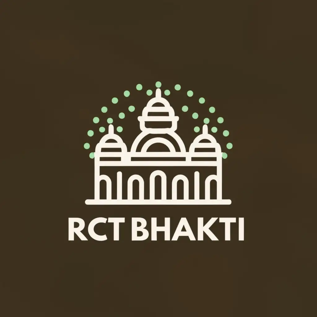 a logo design,with the text "RCT Bhakti", main symbol:temple,Moderate,clear background