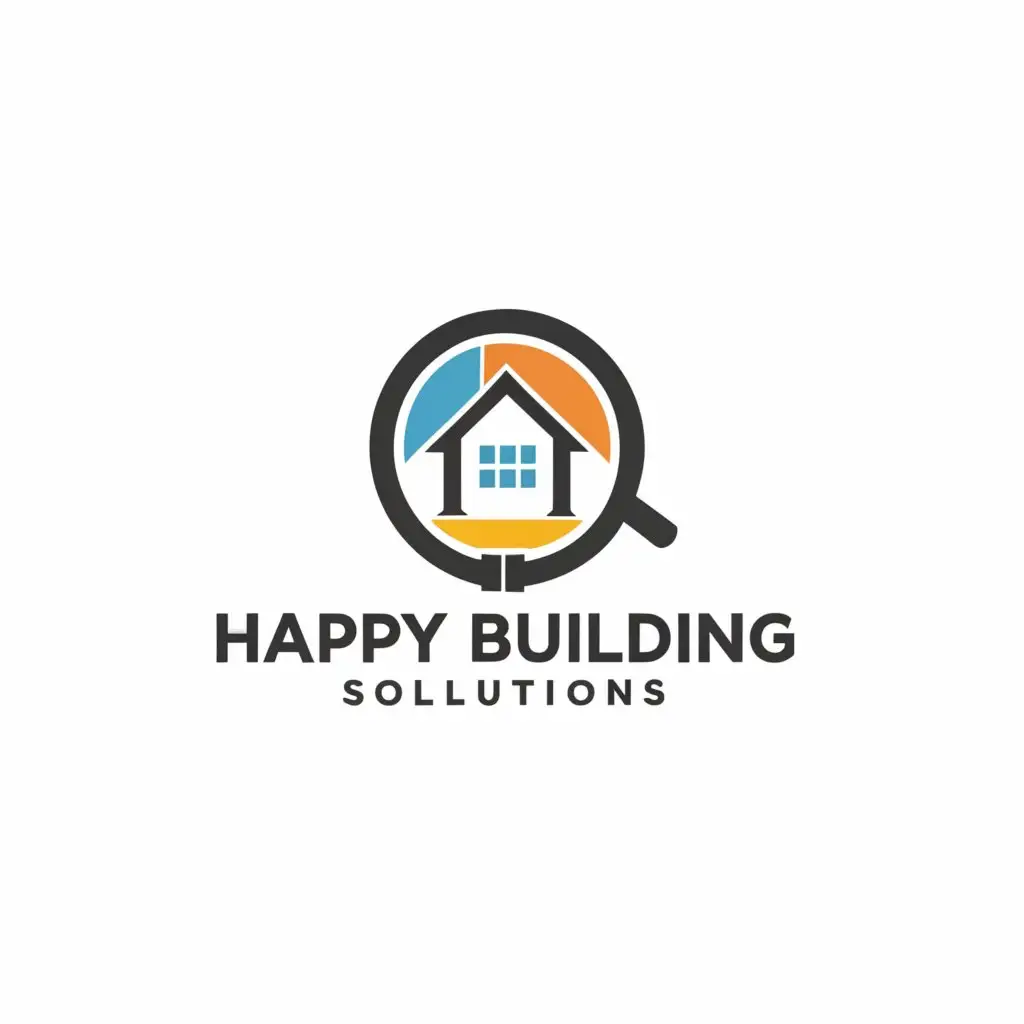 a logo design,with the text "Happy Building Solutions", main symbol:Inspected with Care,Moderate,be used in Construction industry,clear background
