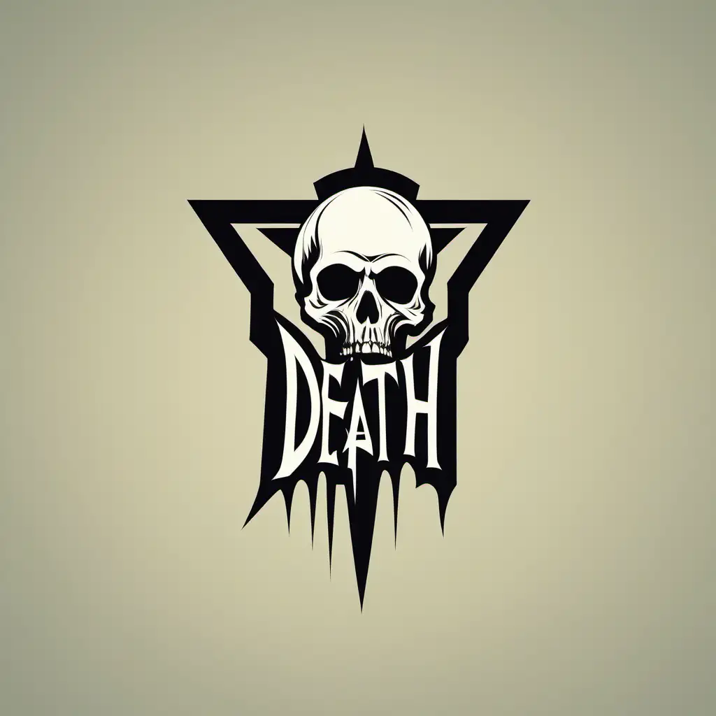 Minimalist Vector Art Death Griptape Logo in Negative Space