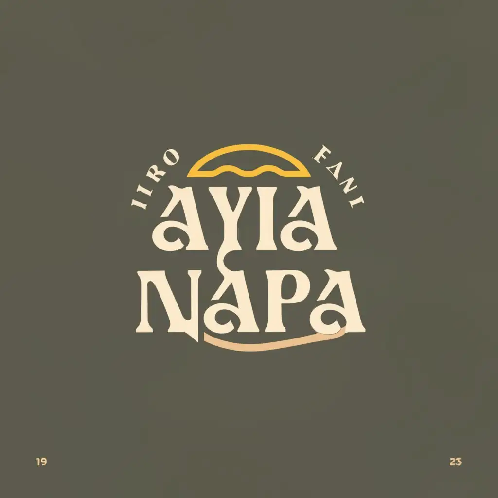 a logo design,with the text "Ayia Napa", main symbol:1950's,Moderate,clear background