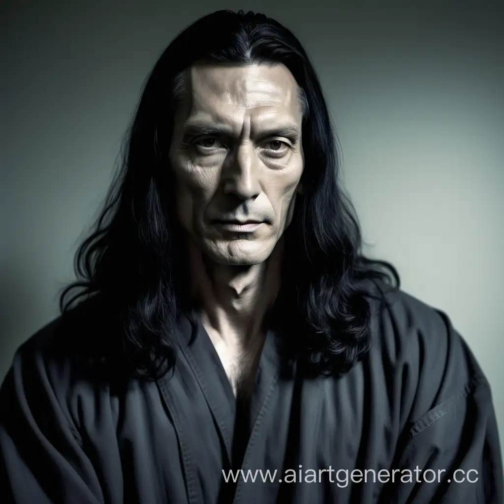 Melancholic-Prisoner-Depressed-50YearOld-Man-with-Long-Black-Hair