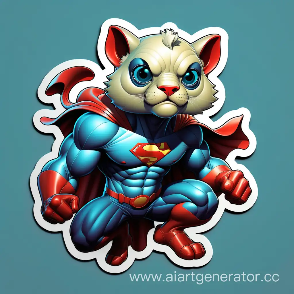 Create a unique sticker design featuring a super hero animal with an incredible style, beeple and james jean a, beeple and mark brooks, mark brooks, david watson, maxfield parrish, frank