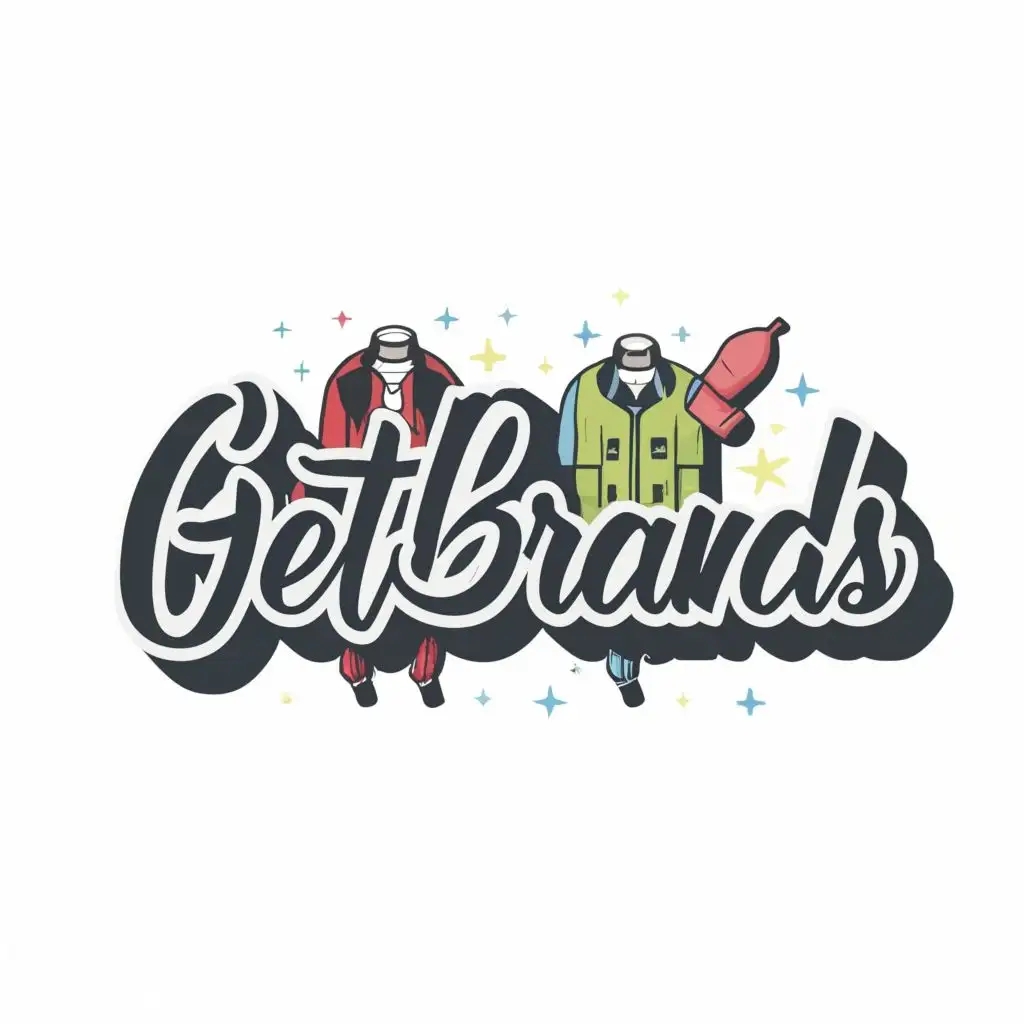 logo, Clothing, with the text "GetBrands", typography, be used in Retail industry