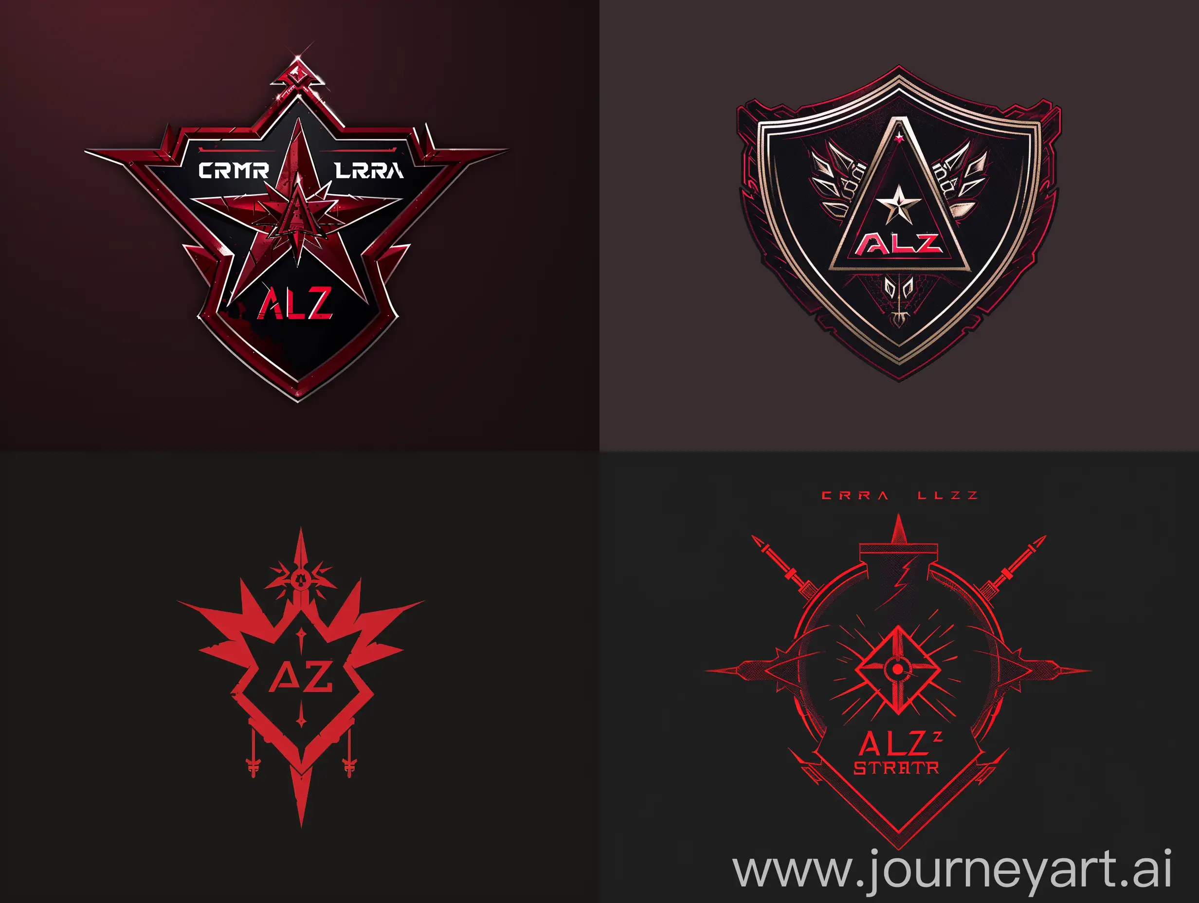Futuristic-Coat-of-Arms-Logo-for-Crimson-Star-Legion-SciFi-Weaponry-Emblem