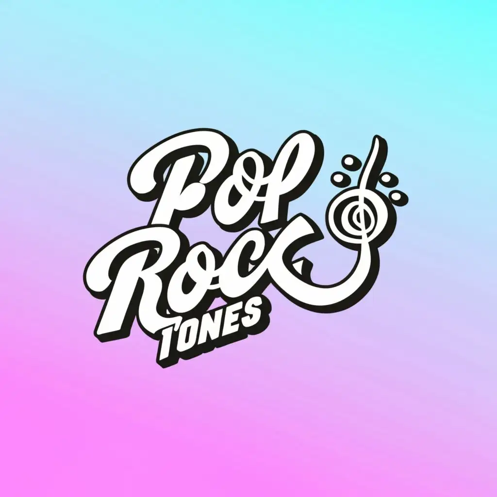 a logo design,with the text "Pop Rock Tones  ", main symbol:Music drum guitar,complex,clear background