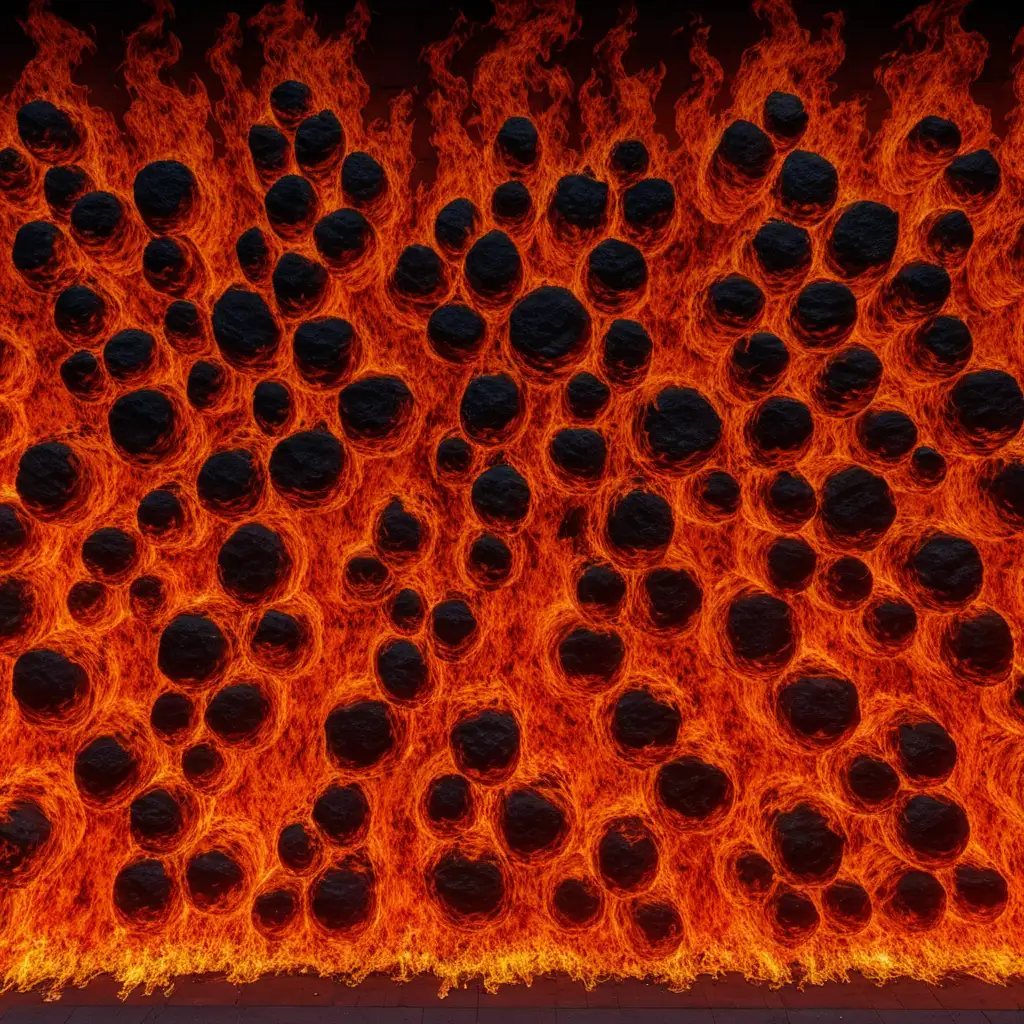 Fiery Textured Wall Background
