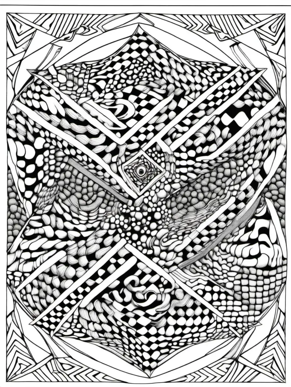 Intricate Paradox Tangle Coloring Page for Creative Minds