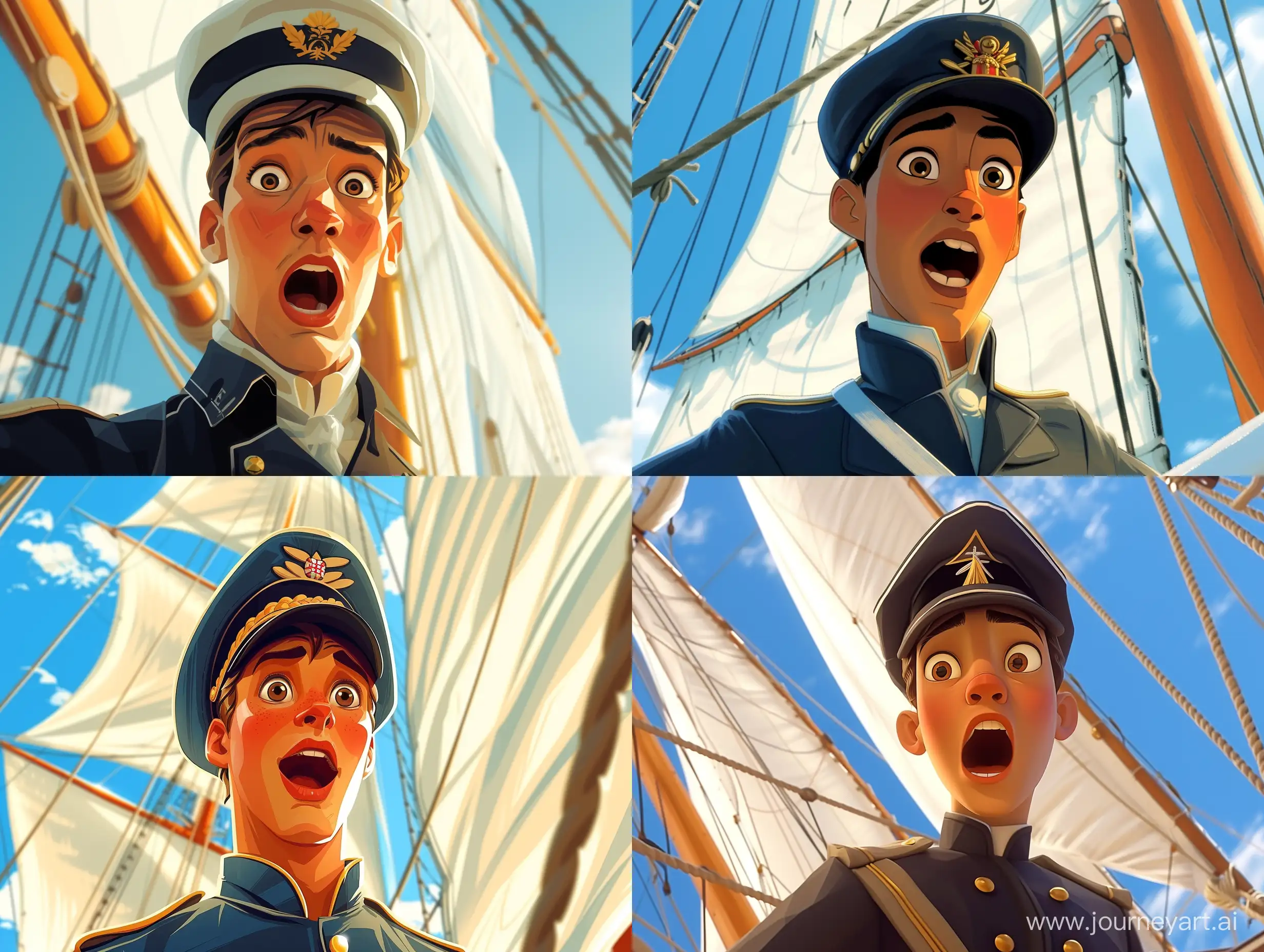 Joyful-Young-Captain-on-Deck-with-SnowWhite-Sails
