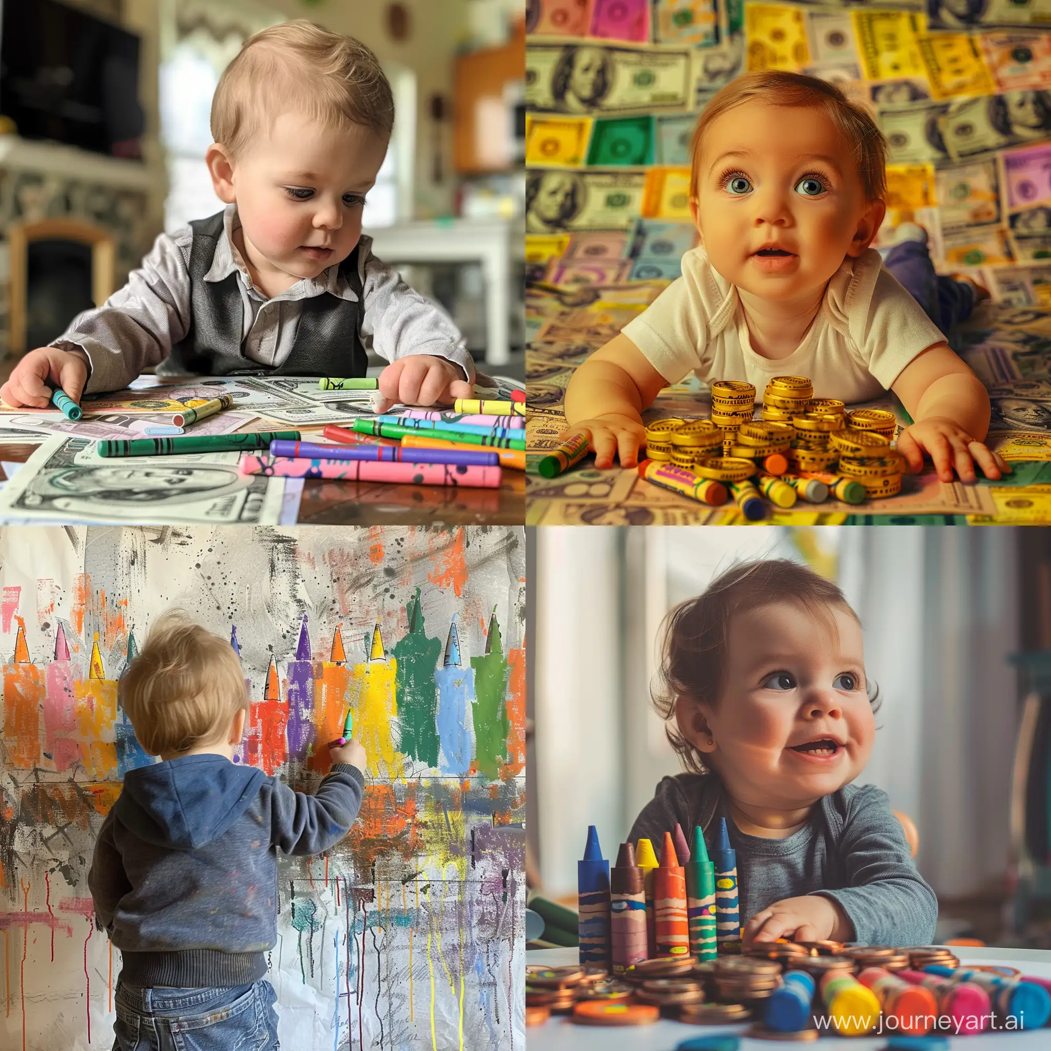 Toddlers-Crayon-Art-Depicting-Successful-Financial-Security