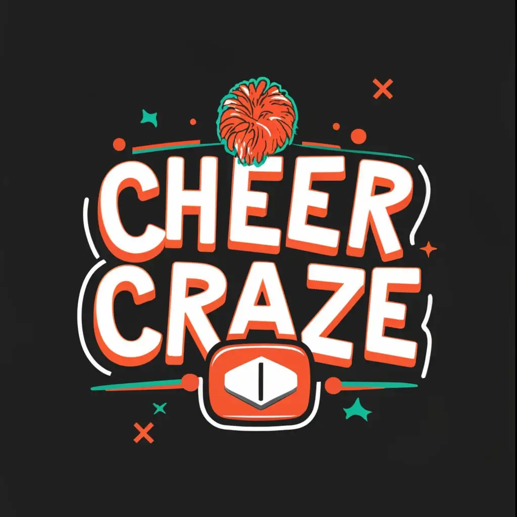 a logo design,with the text "CHEER CRAZE  ", main symbol:YouTube ,complex,be used in Entertainment industry,clear background