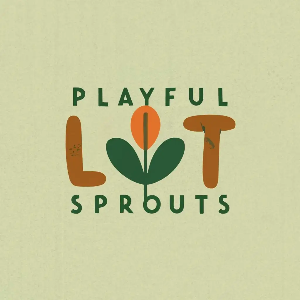 logo, Toddler's , with the text "Playful sprouts", typography