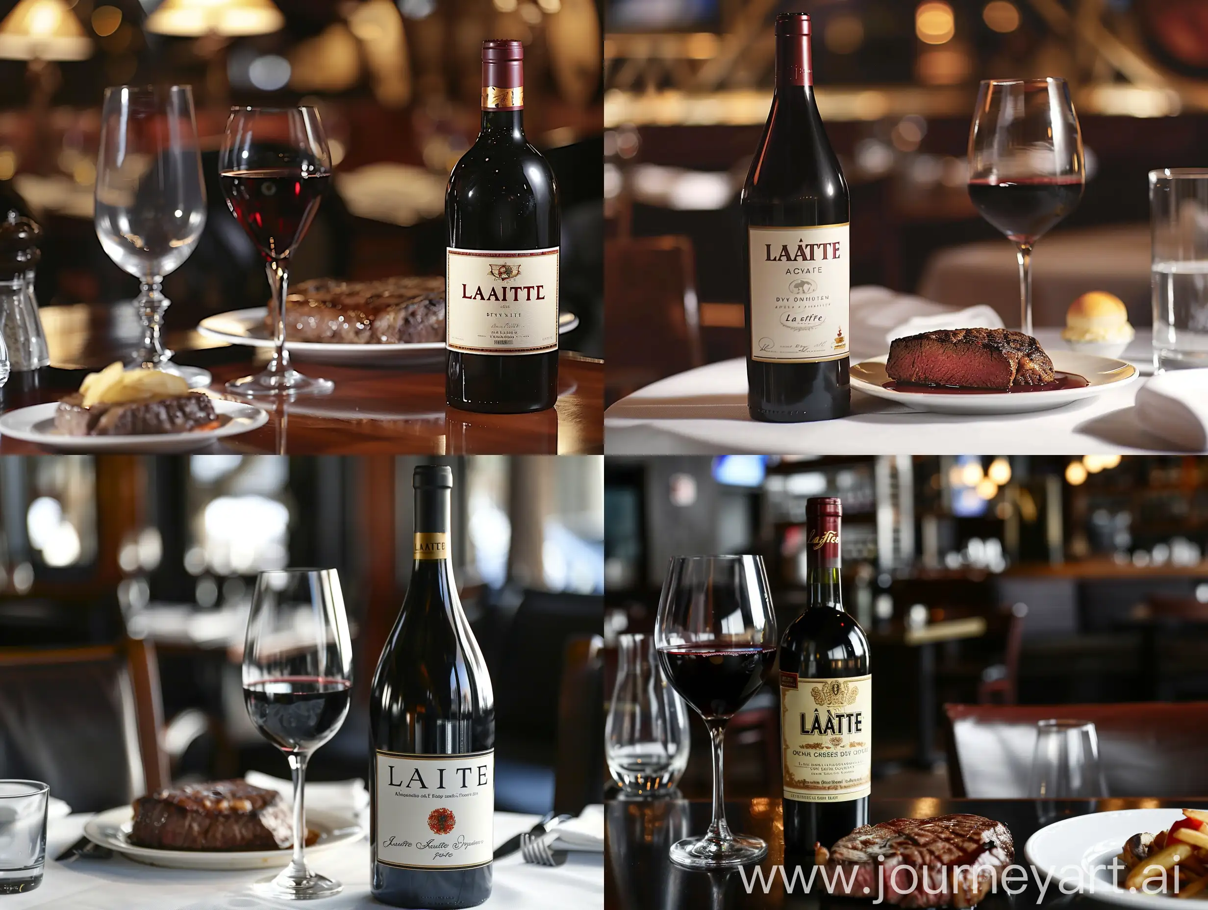 Fine-Dining-Lafite-Red-Wine-and-Fillet-Steak-in-an-Upscale-Restaurant