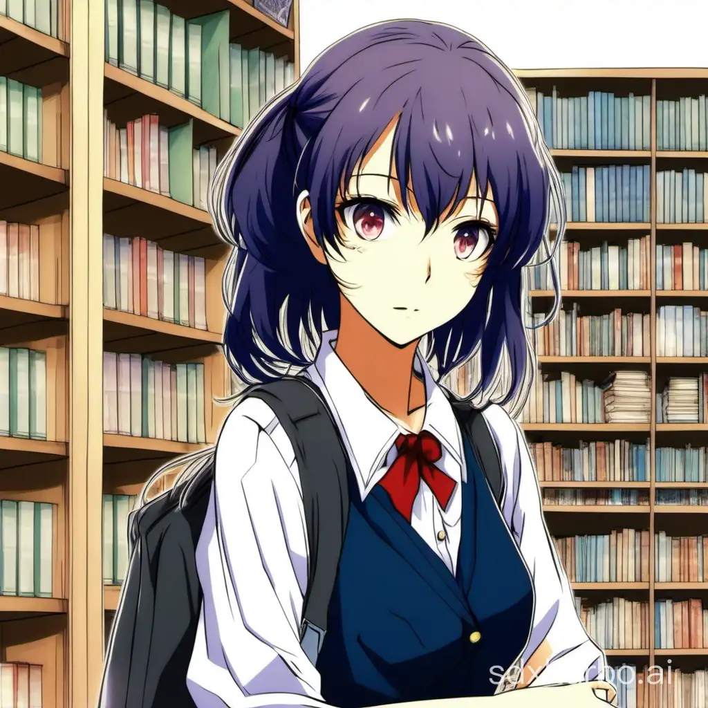In a small coastal town, we meet Maria, a young librarian anime style