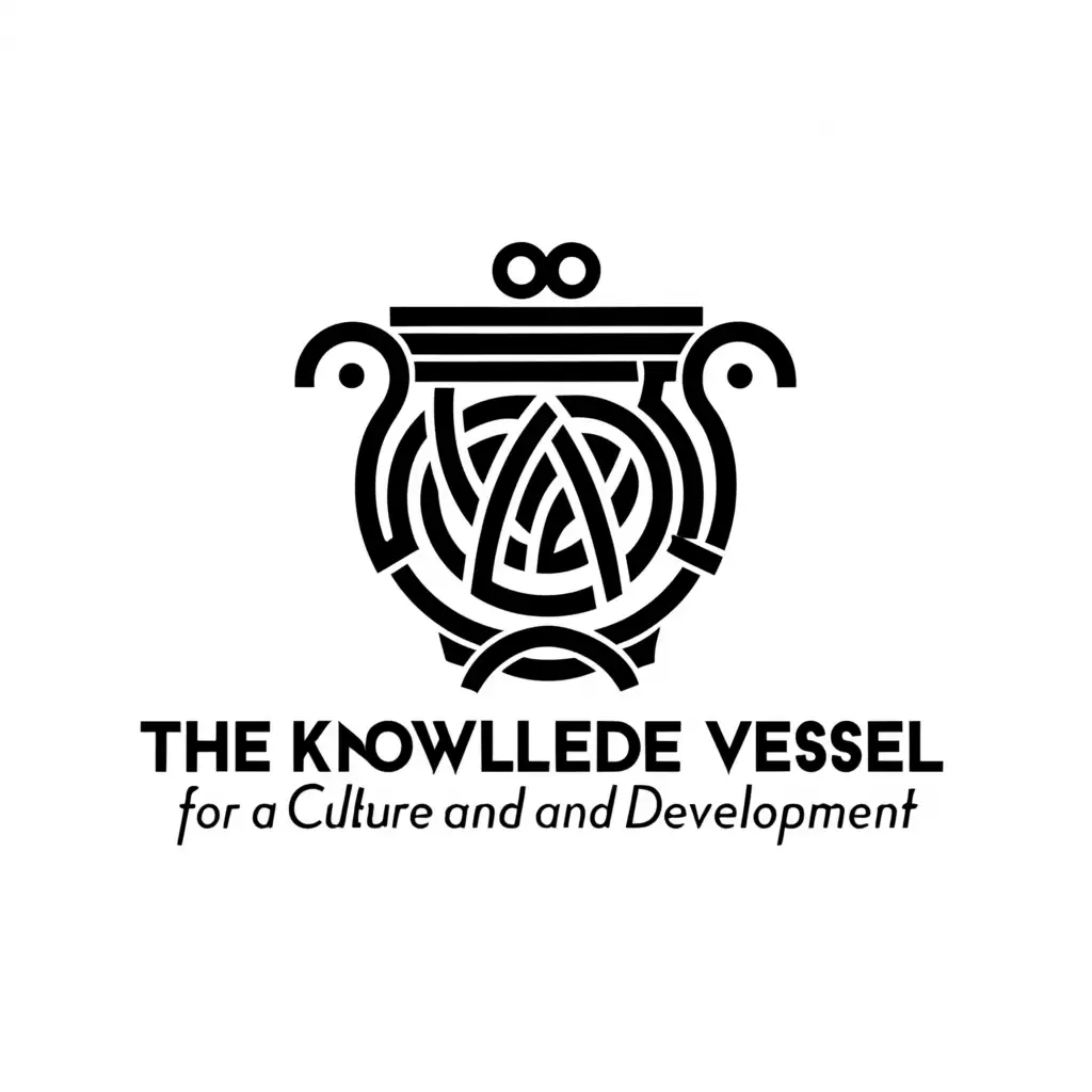 a logo design,with the text "The Society of the Knowledge Vessel for Culture and Development", main symbol:cauldron,Moderate,be used in Education industry,clear background