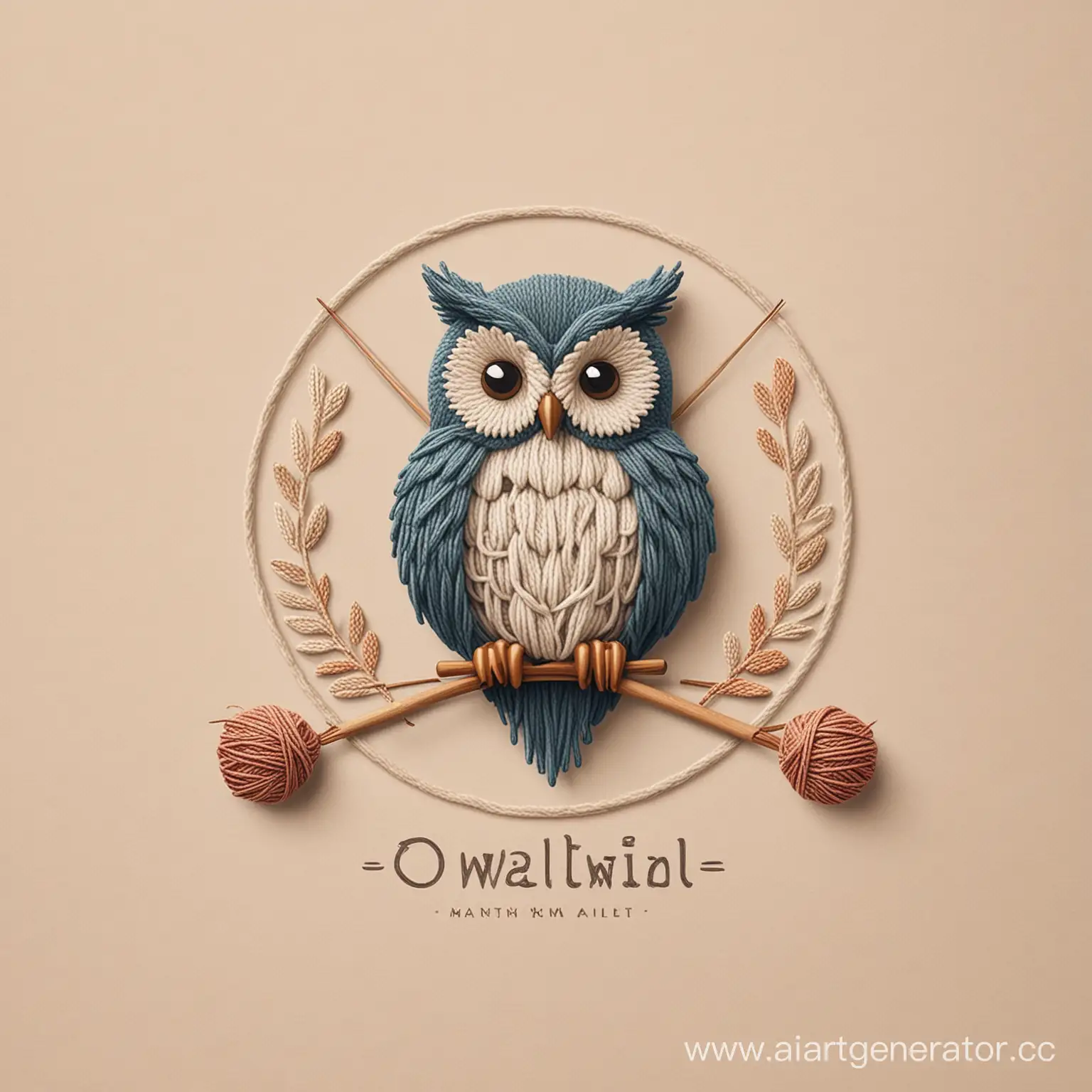 Minimalistic-Logo-Design-with-Owl-Threads-and-Knitting-Needles