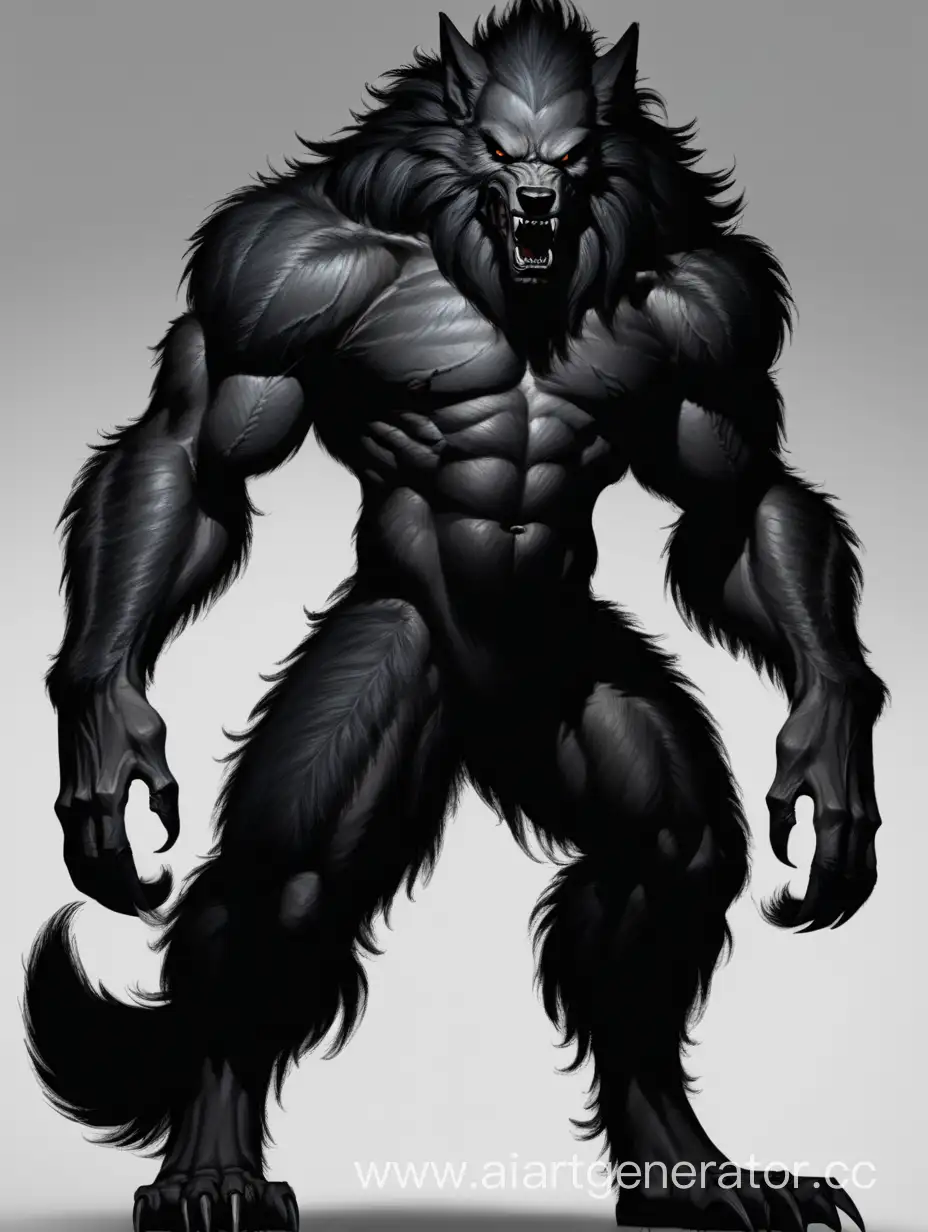 Majestic-Black-Werewolf-with-Towering-Stature-and-Broad-Shoulders