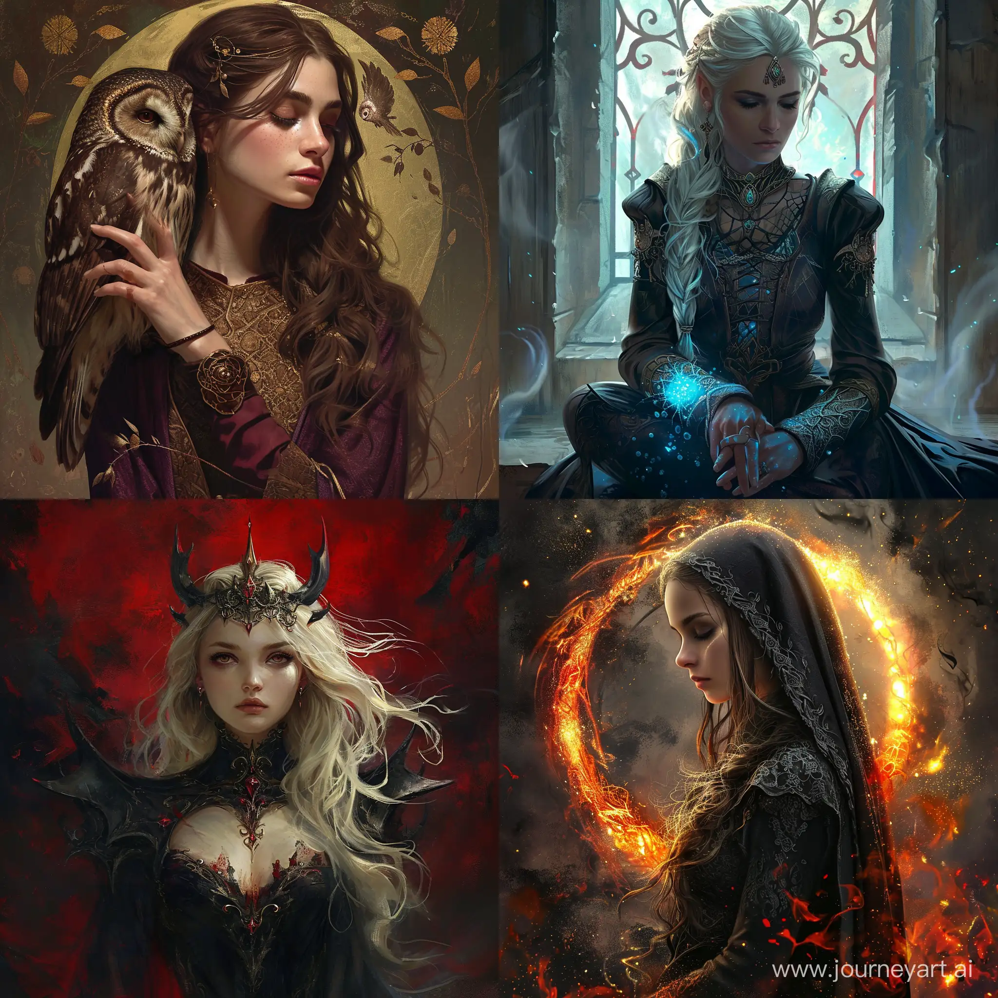 Fantasy-Girl-Gaming-Logo-with-Realistic-Elements