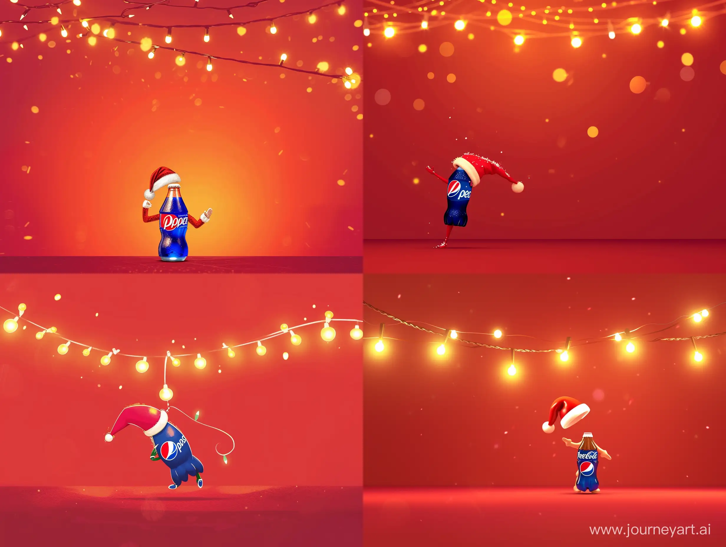 Joyful-Pepsi-Bottle-Dancing-with-Santa-Hat-in-Festive-Red-Banner