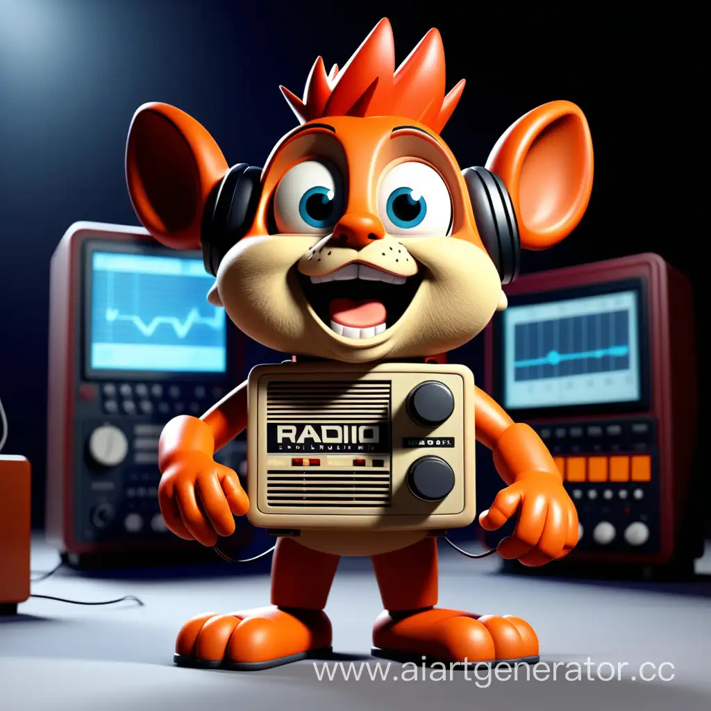 маскот фестиваля радиоэлектроники, которого можно использовать в видео как главного героя 