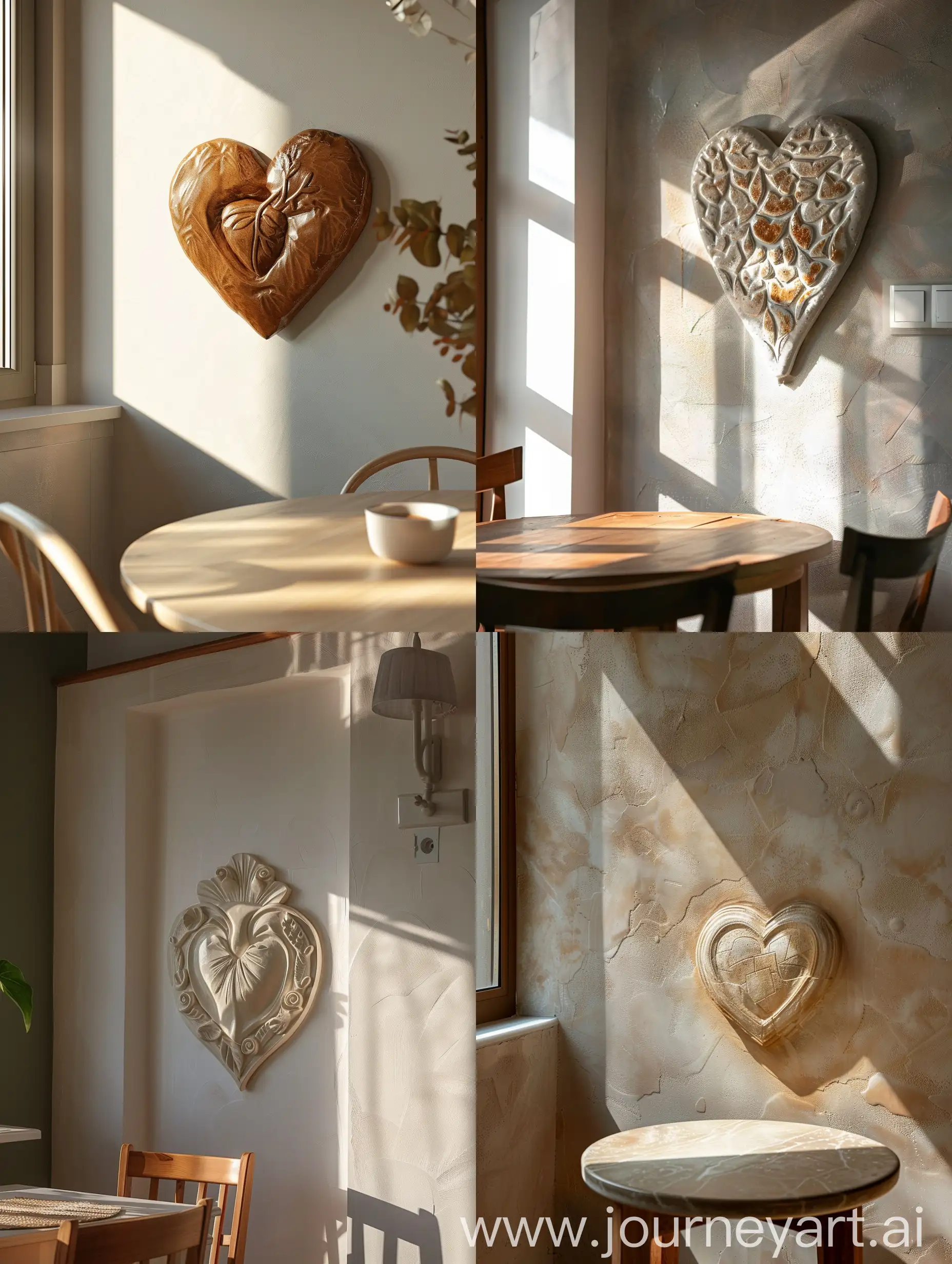 Soviet-Constructivist-HeartShaped-Ceramic-BasRelief-with-Detailed-Glazing