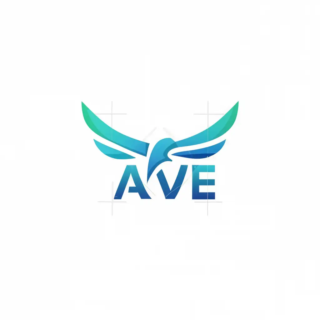a logo design,with the text "AVE", main symbol:a stylized bird,Minimalistic,be used in Finance industry,clear background