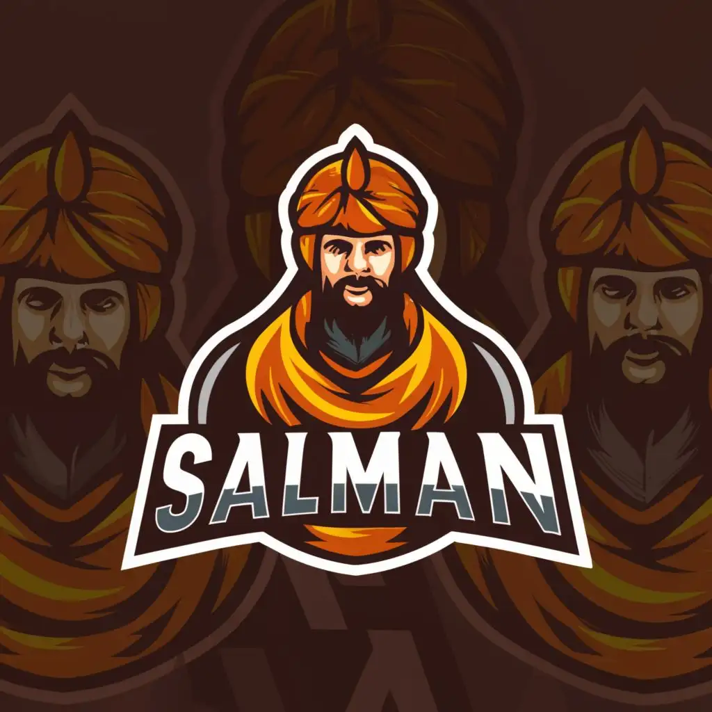 a logo design,with the text "SALMAN", main symbol:Gujjar,Moderate,be used in Sports Fitness industry,clear background